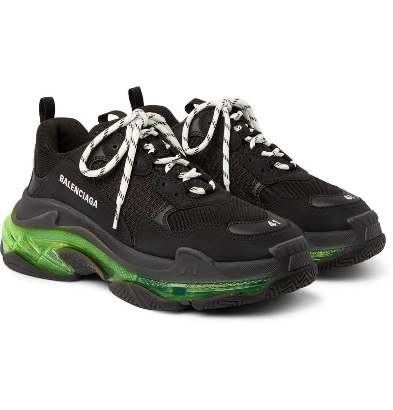 BALENCIAGA Triple S Clear Sole Mesh Sneakers outlook