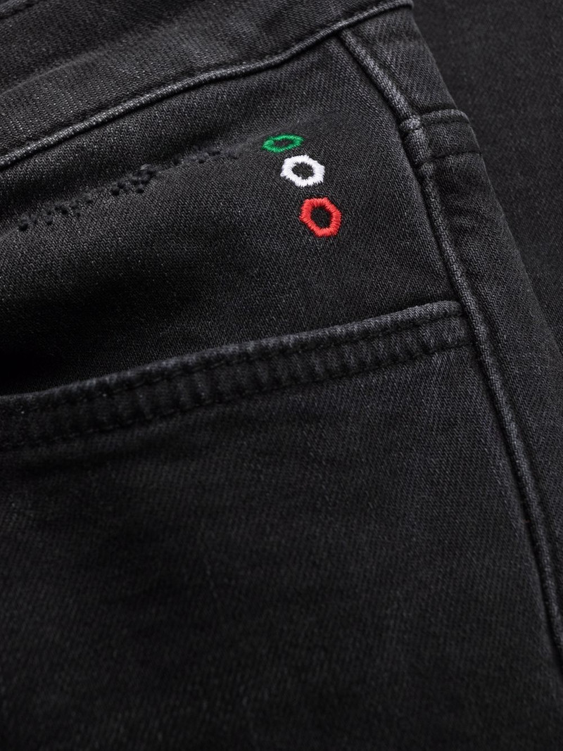 mesh ripped-detail jeans 6