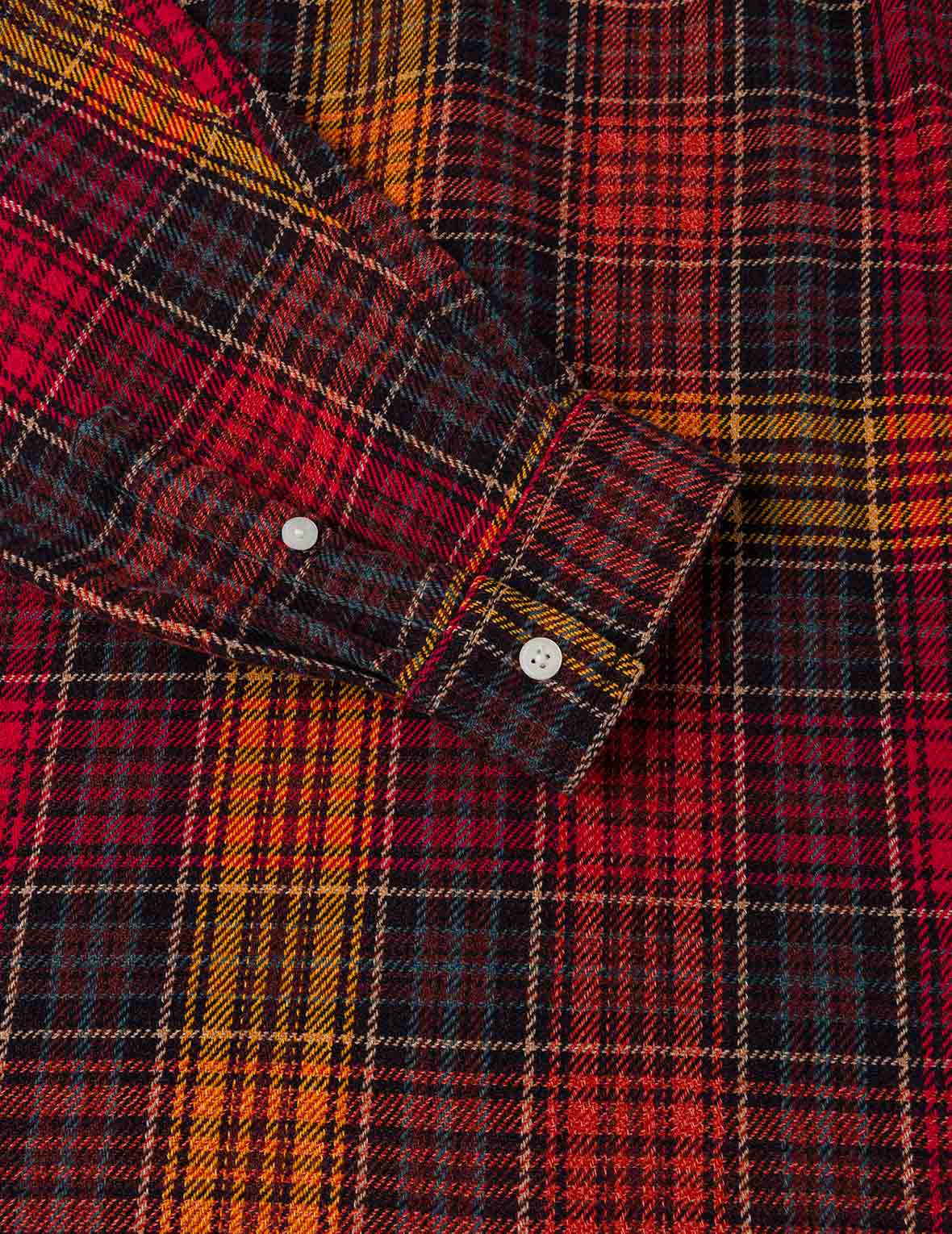Seagull Print Regular Fit Flannel Check Shirt - 10