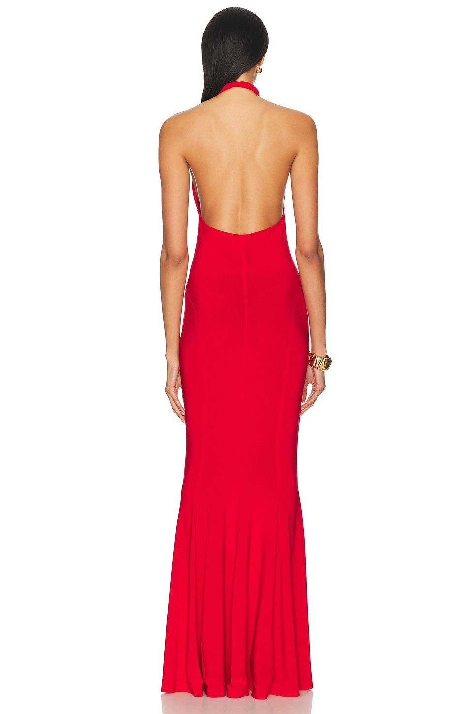 Cross Halter Fishtail Gown - 4