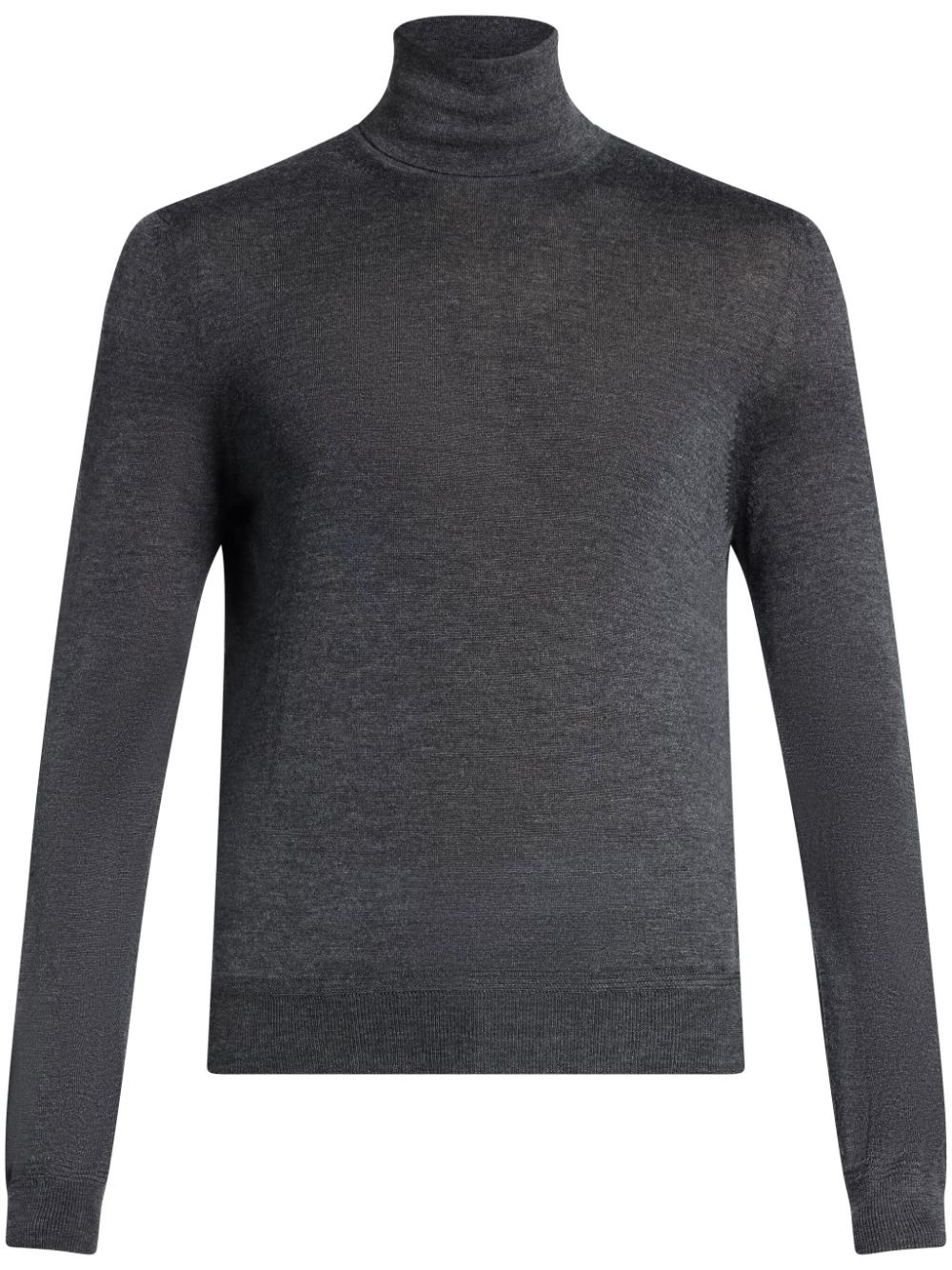 high-neck fine-knit jumper - 1