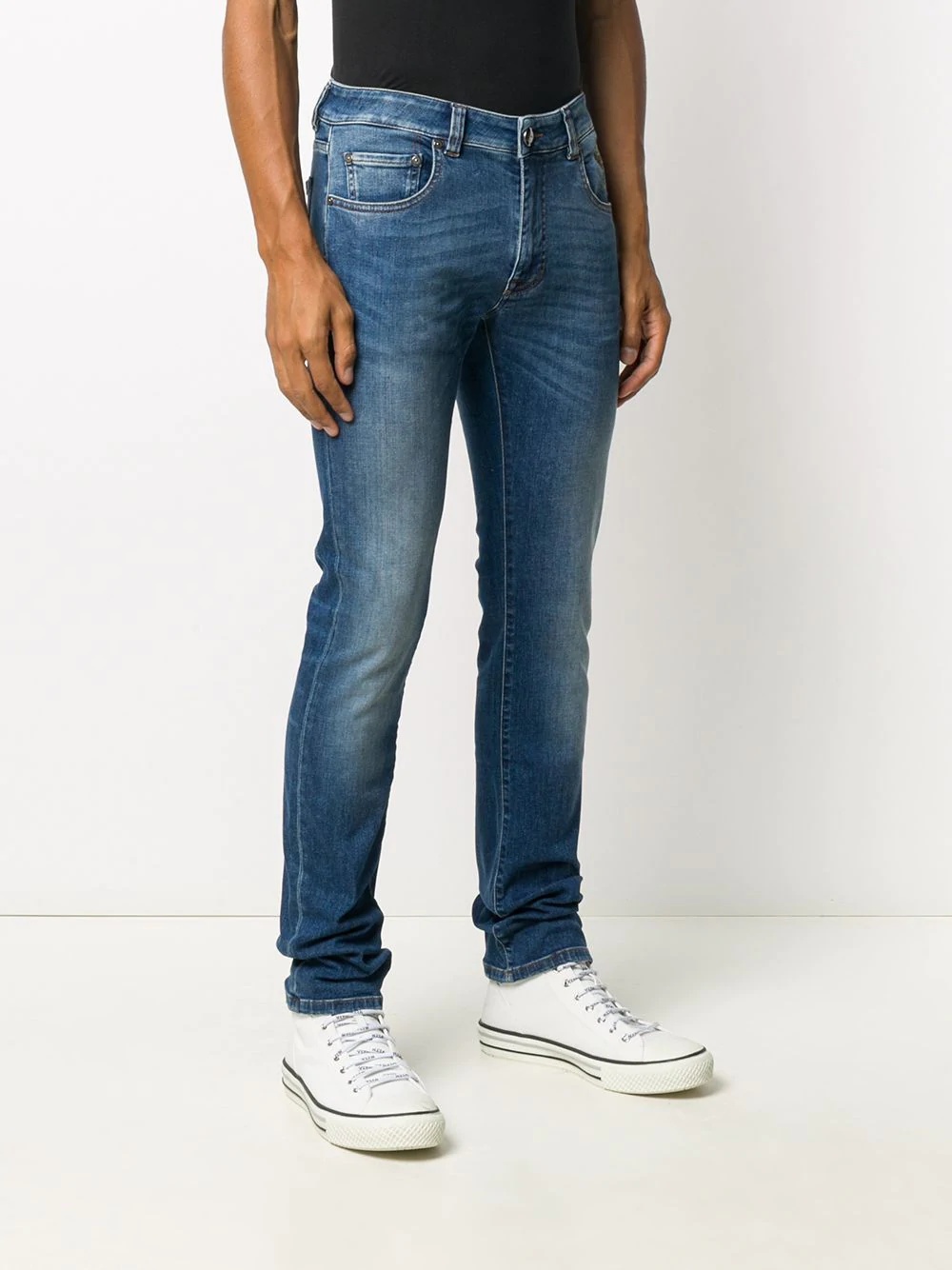 duck-embroidered slim-fit jeans - 3