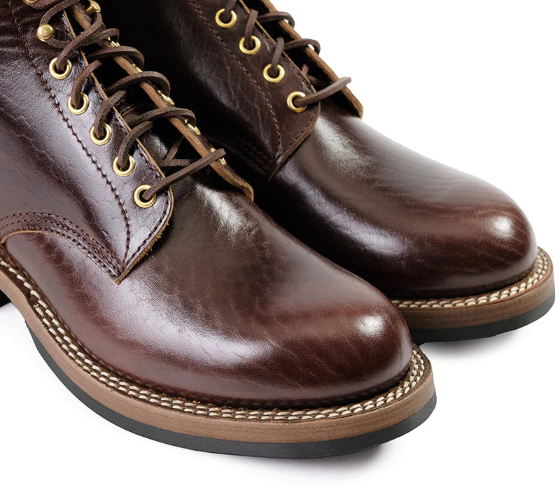 LK-032 Steel Gang Boots Shinki Hikaku Horsebutt Dark Brown - 7