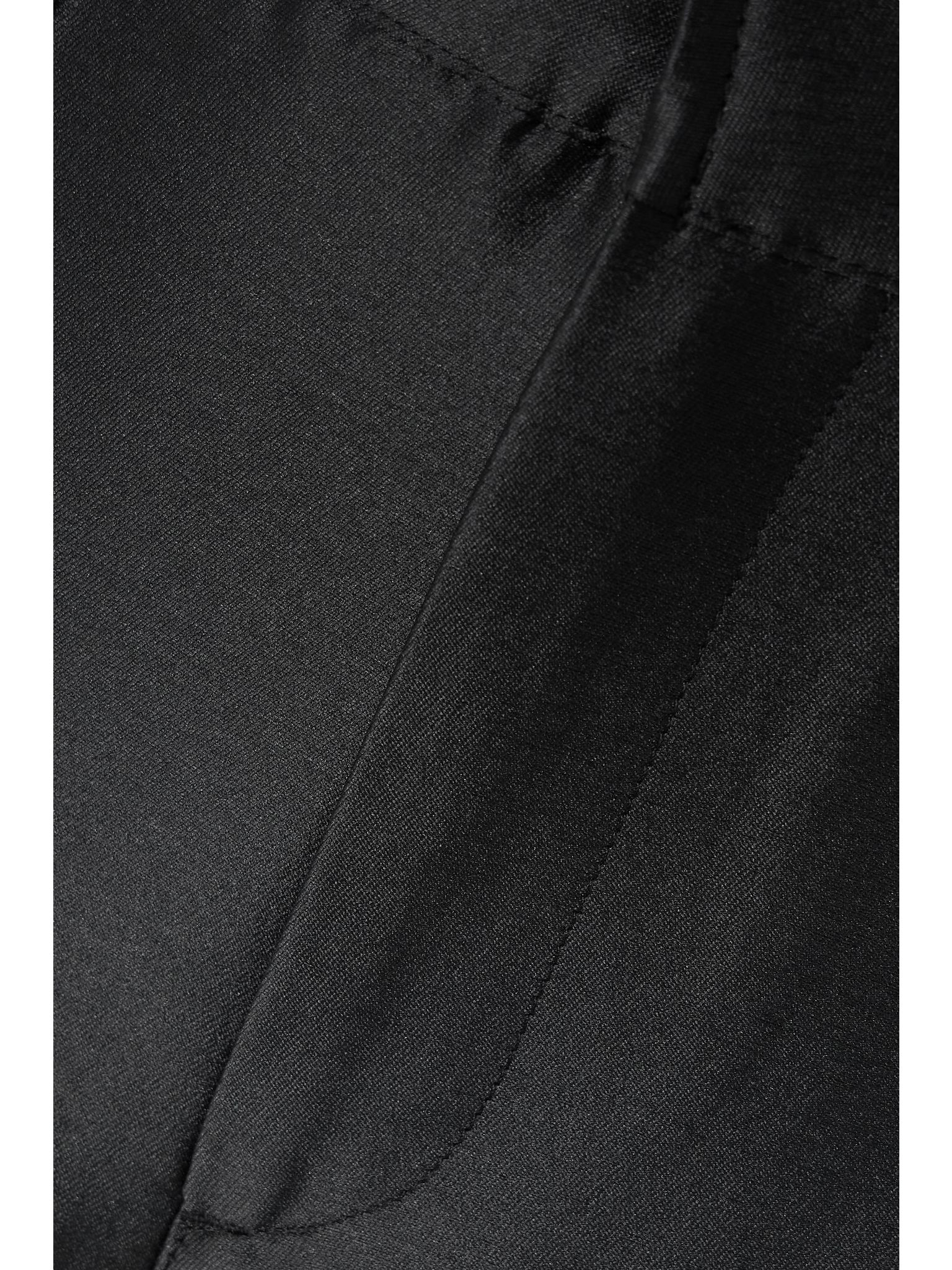 Yoshitomo pleated faille wide-leg pants Black - 4