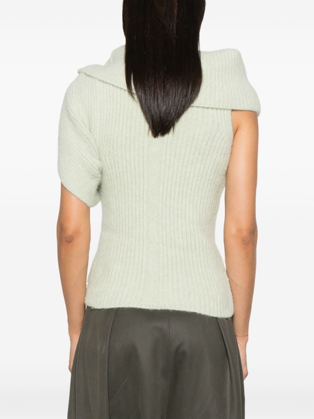 Banded T knitted top - 4