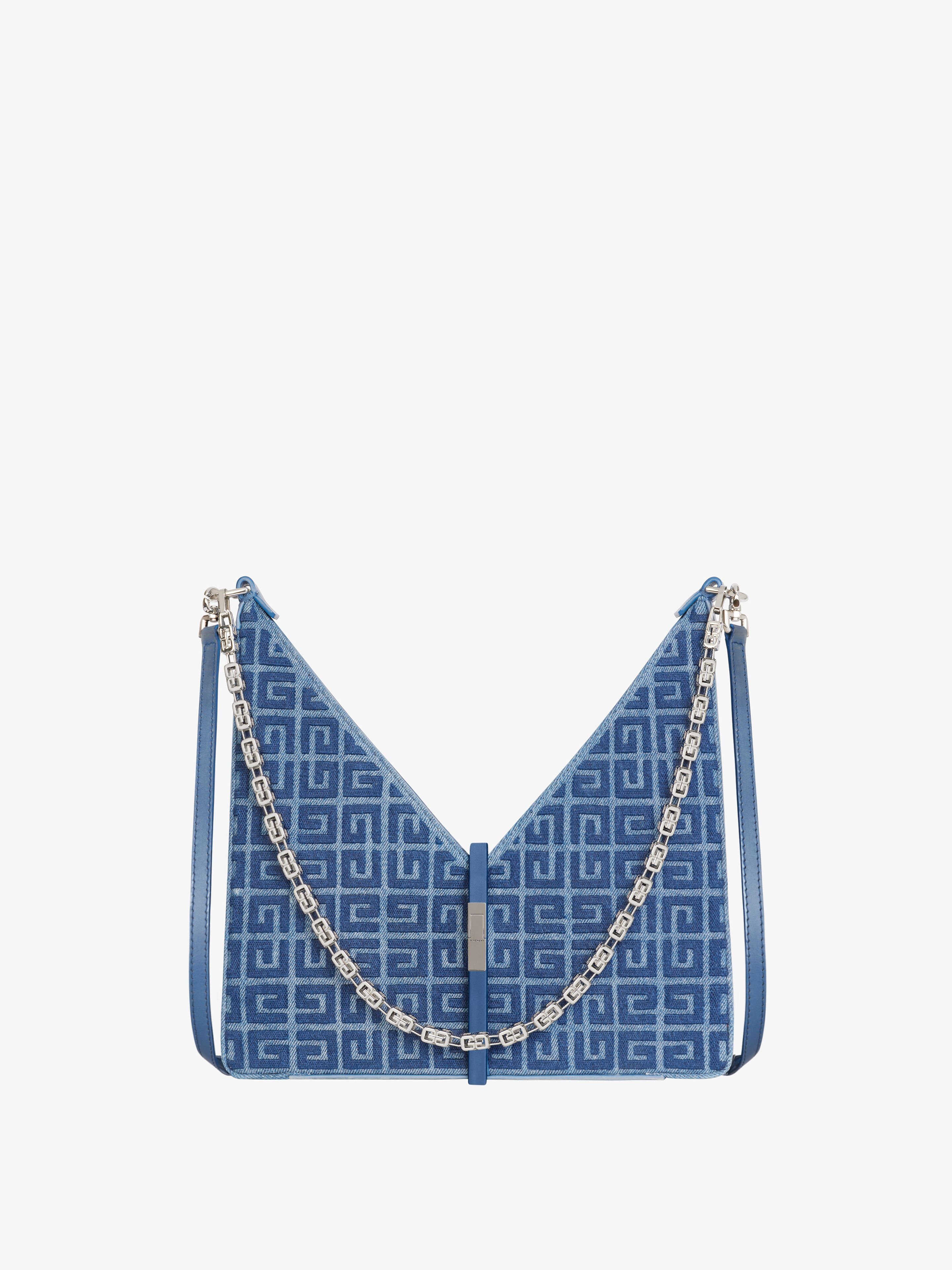 SMALL CUT OUT BAG IN 4G DENIM WITH CHAIN - 1