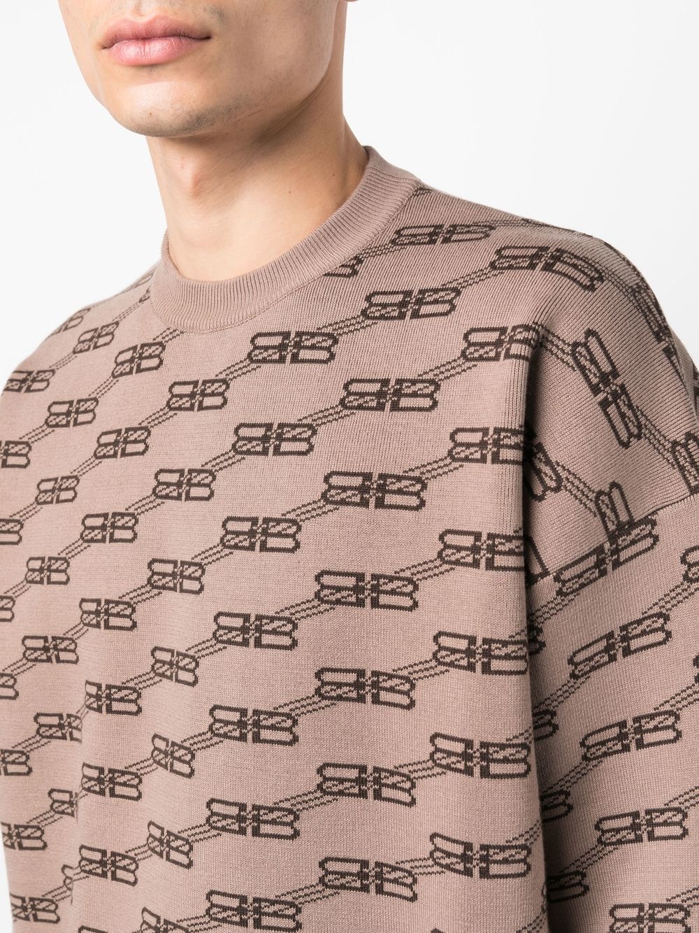 BALENCIAGA BB monogram-intarsia jumper | farfetch | REVERSIBLE