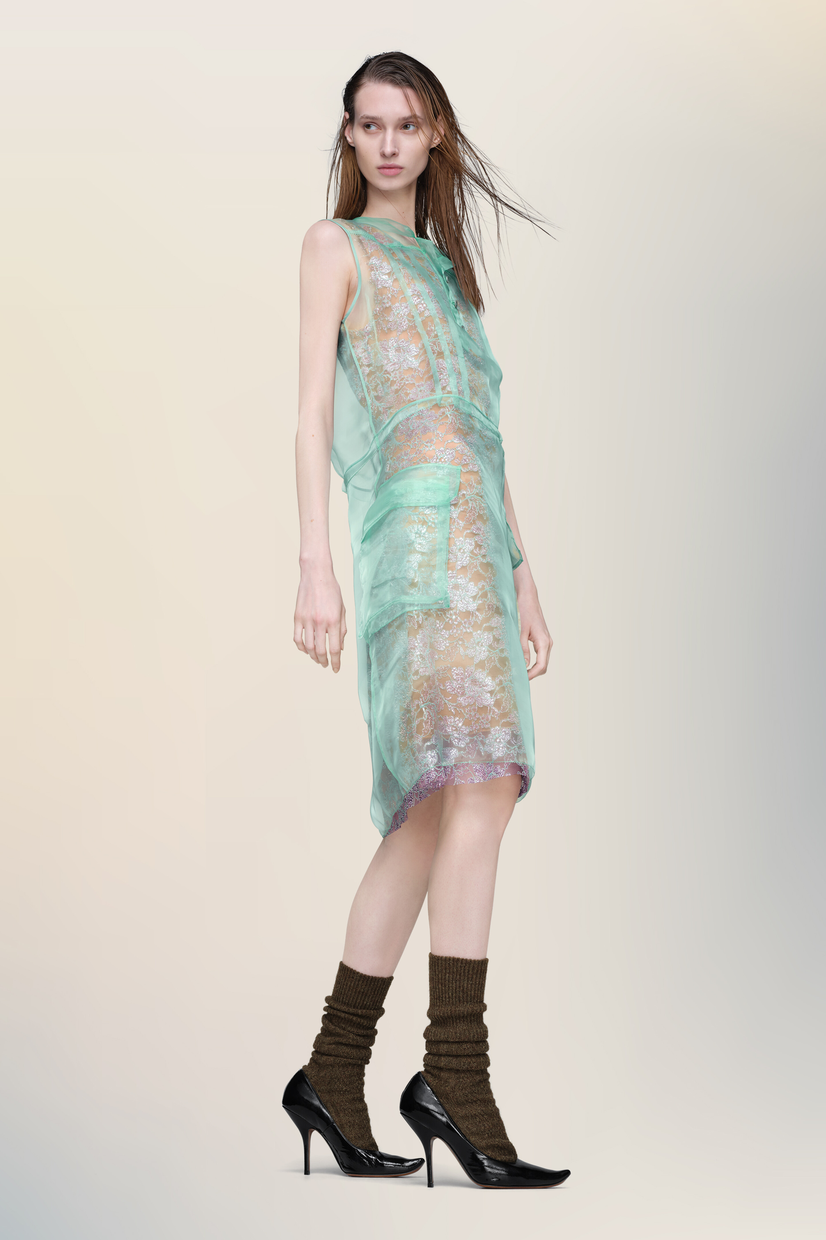 Sheer tea dress - 4