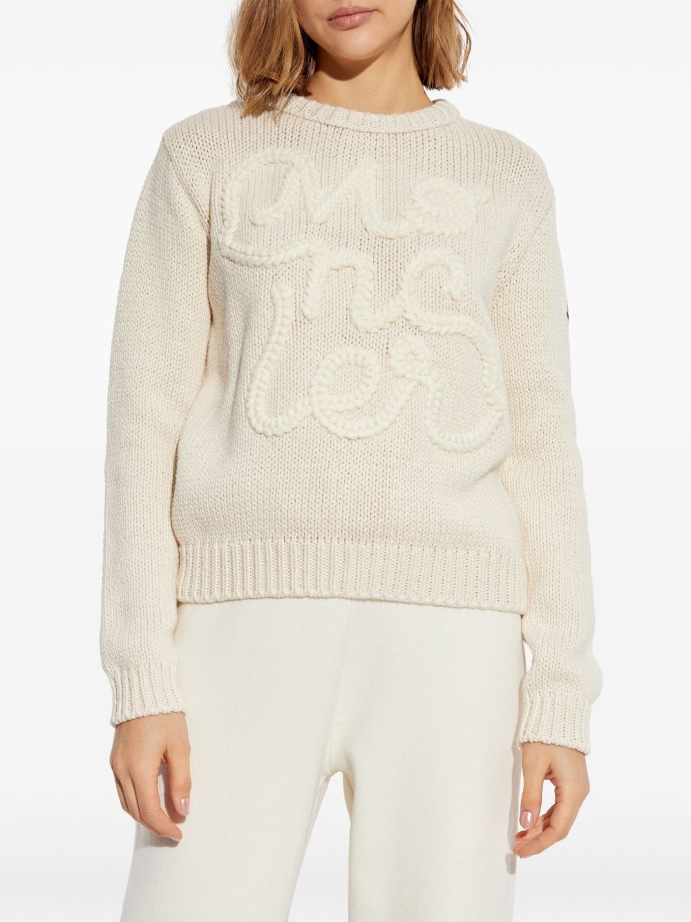 logo-embroidered cotton sweatshirt - 3