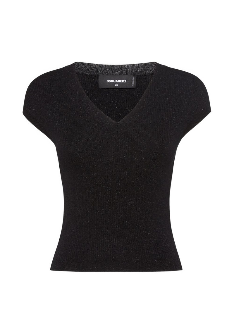 V-neck short-sleeves T-shirt 1
