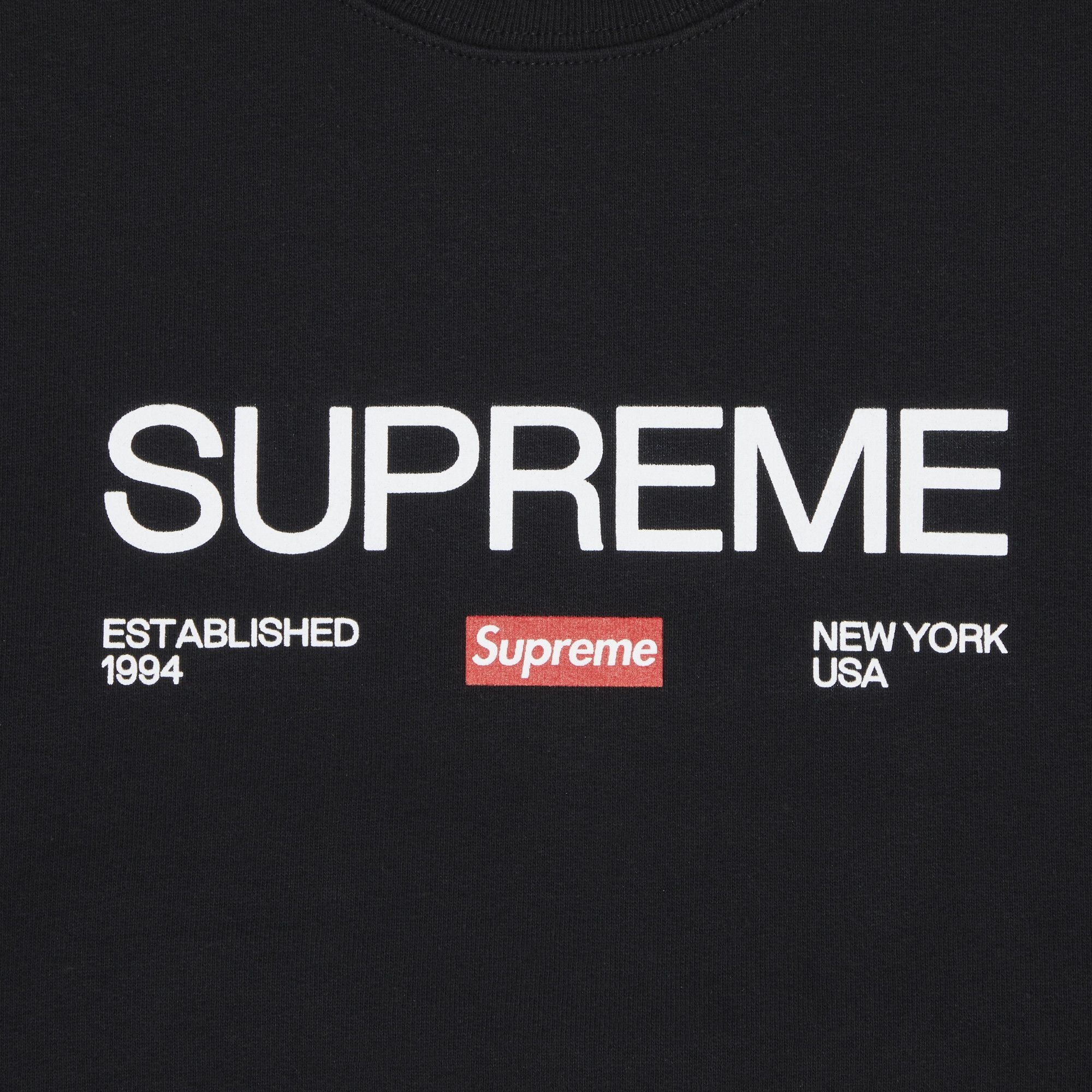 Supreme Established Crewneck 'Black' - 2