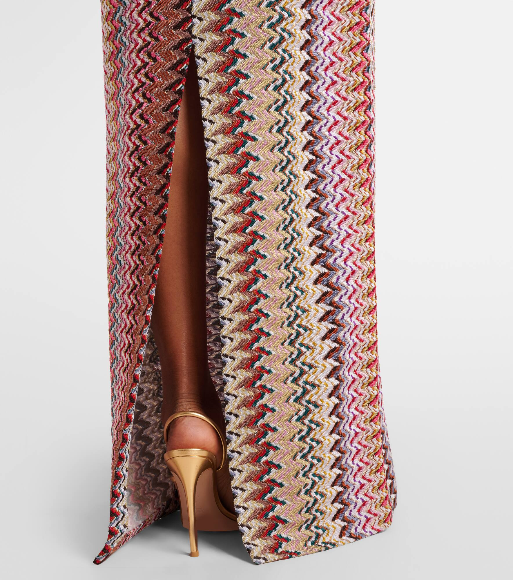 Zigzag lamé gown - 6
