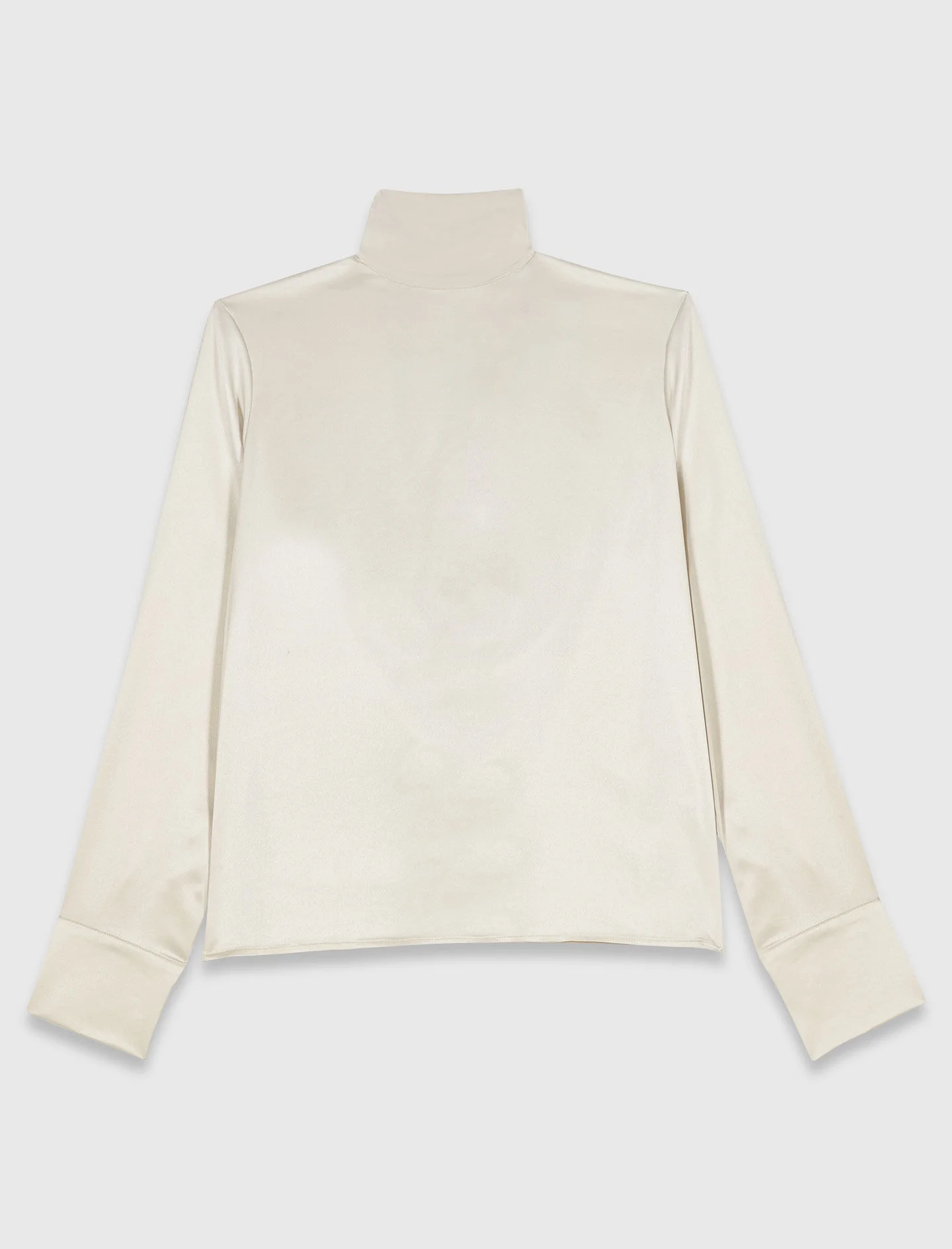 Satin blouse with draped back - 1