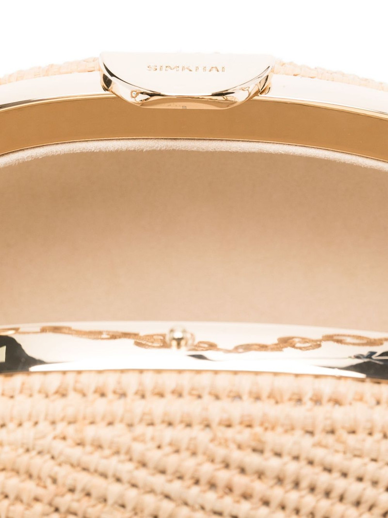 Bridget raffia chain clutch bag 5