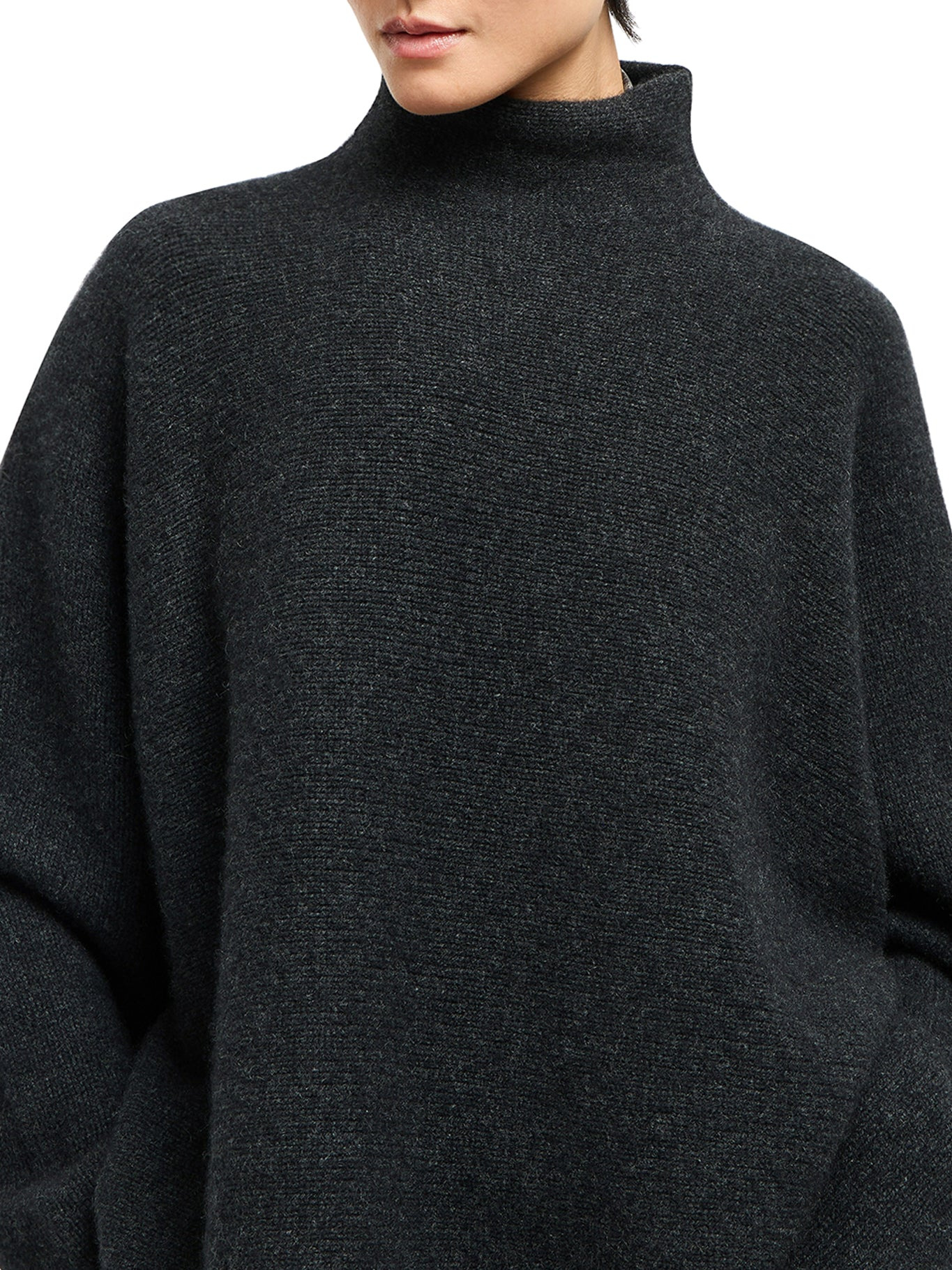 CASHMERE HIGH NECK SWEATER - 5