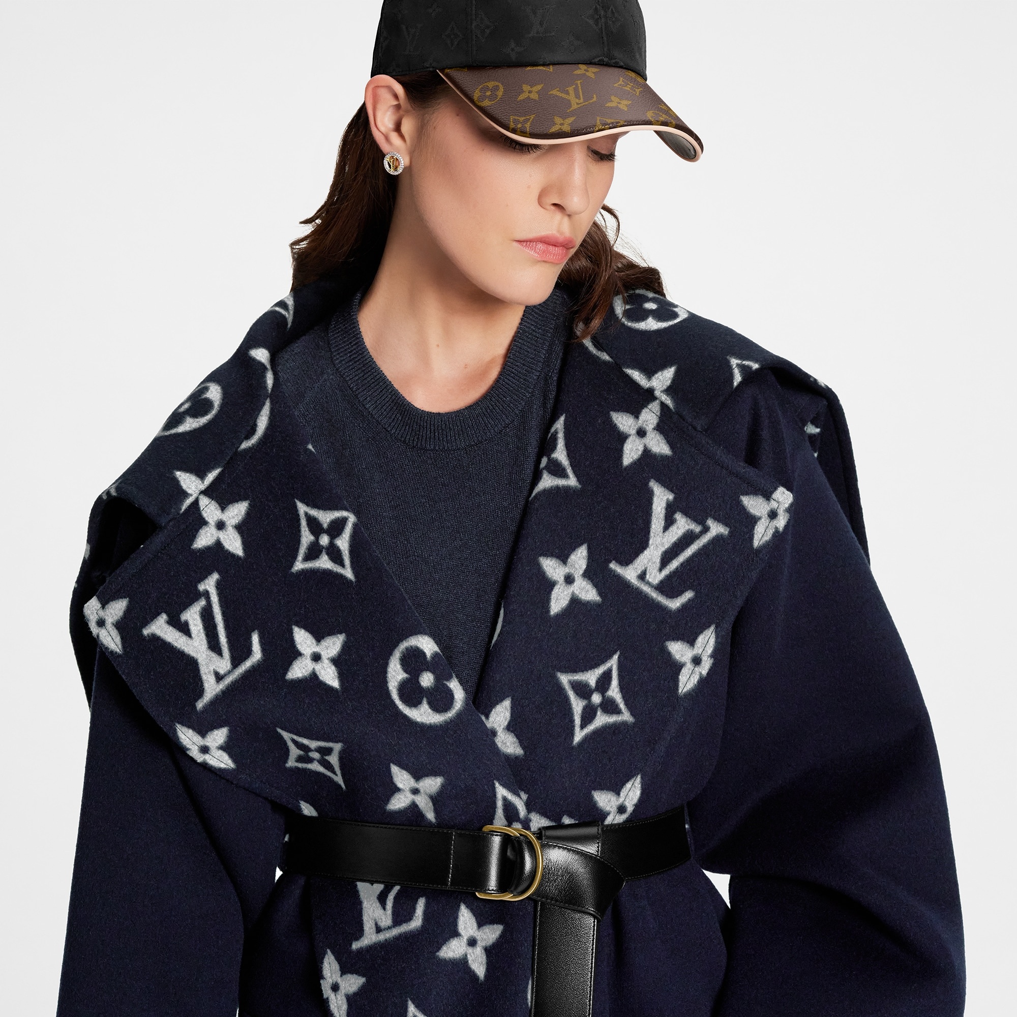 Flap Pocket Hooded Wrap Coat - 5