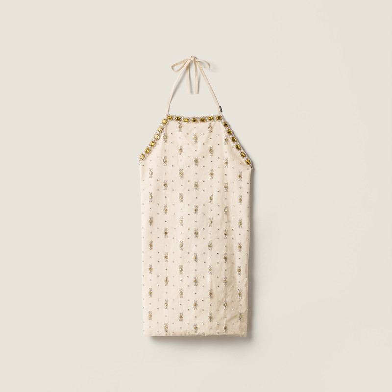 Embellished canvas apron 1