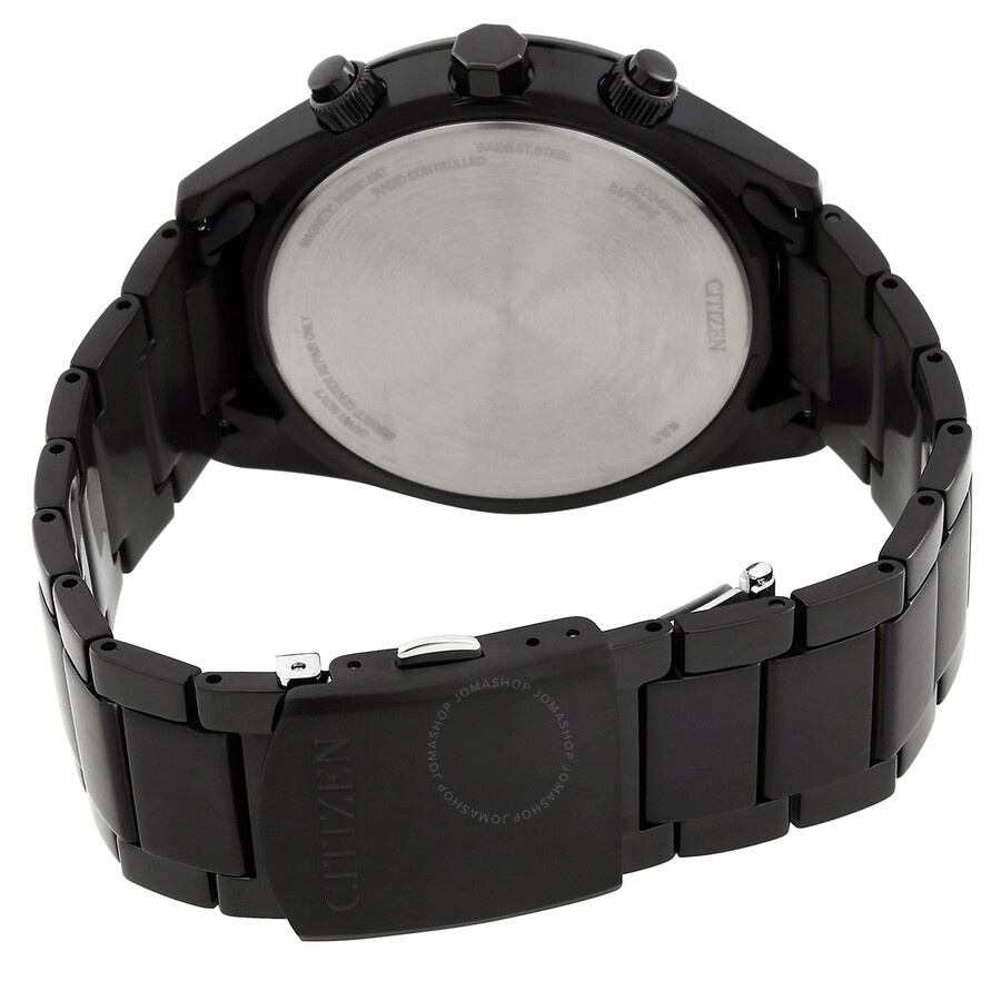 Citizen - Citizen Perpetual Alarm World Time Chronograph GMT Black Dial Men's Watch AT8265-81E - 3