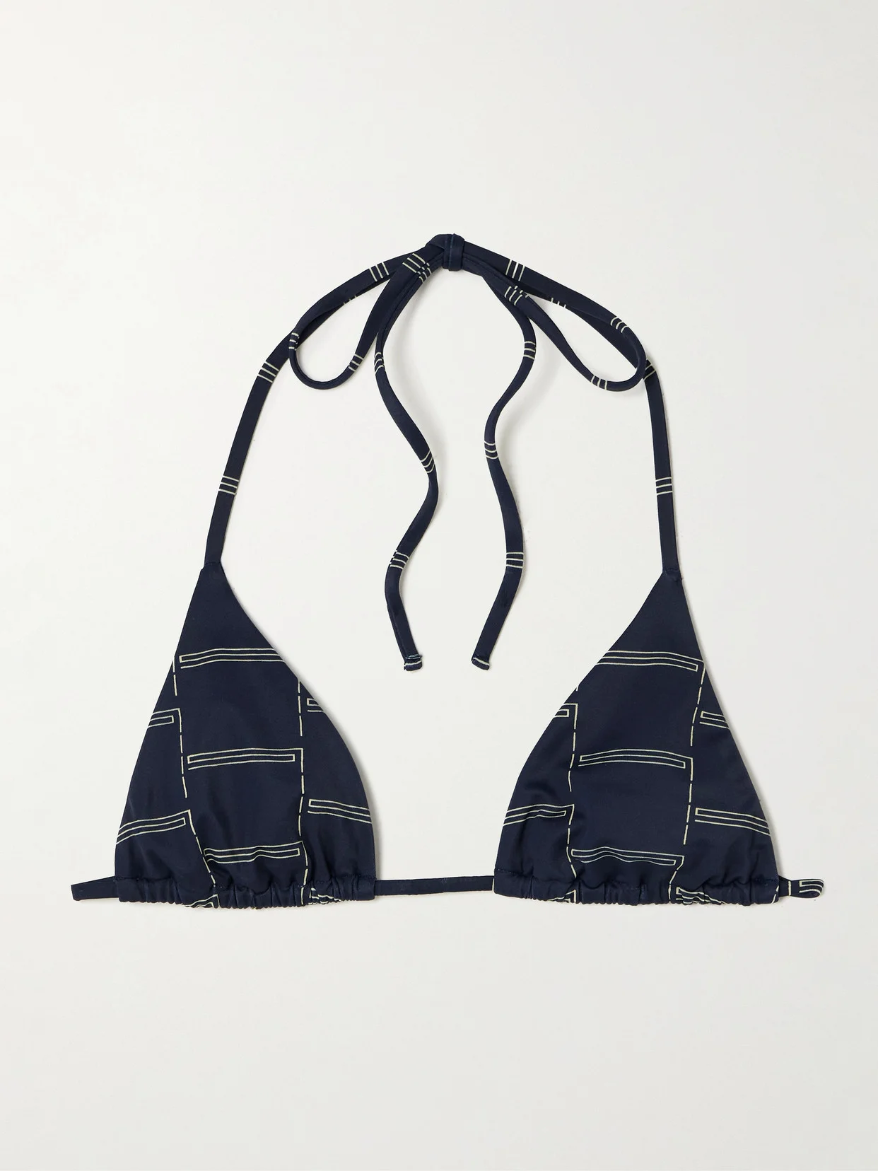 The String Printed Recycled Triangle Bikini Top - 1