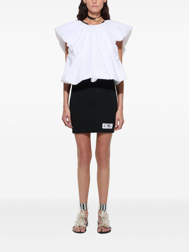 PUCCI label-embellished ribbed mini skirt outlook