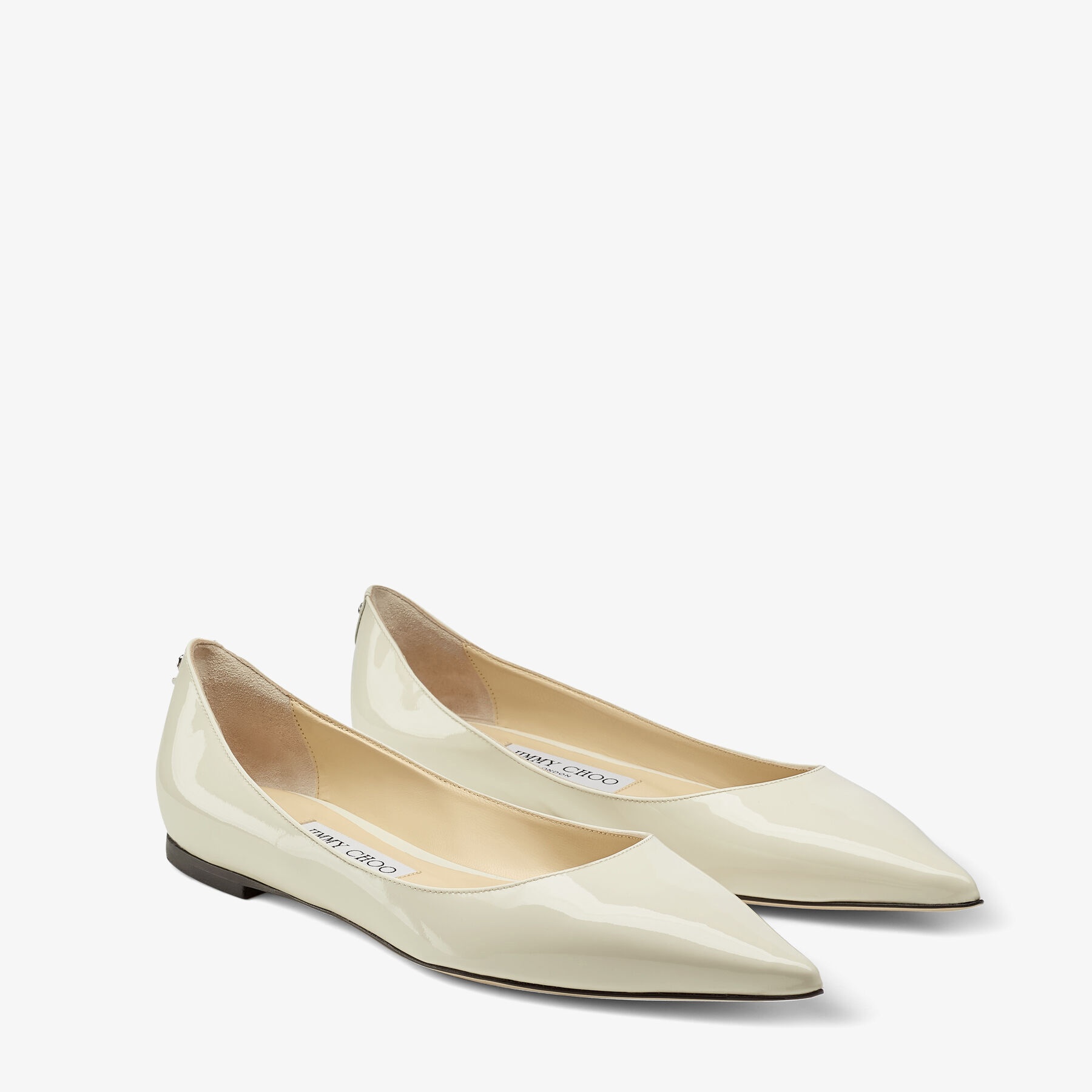 Love Flat
Latte Patent Leather Flat Pumps with JC Emblem - 3