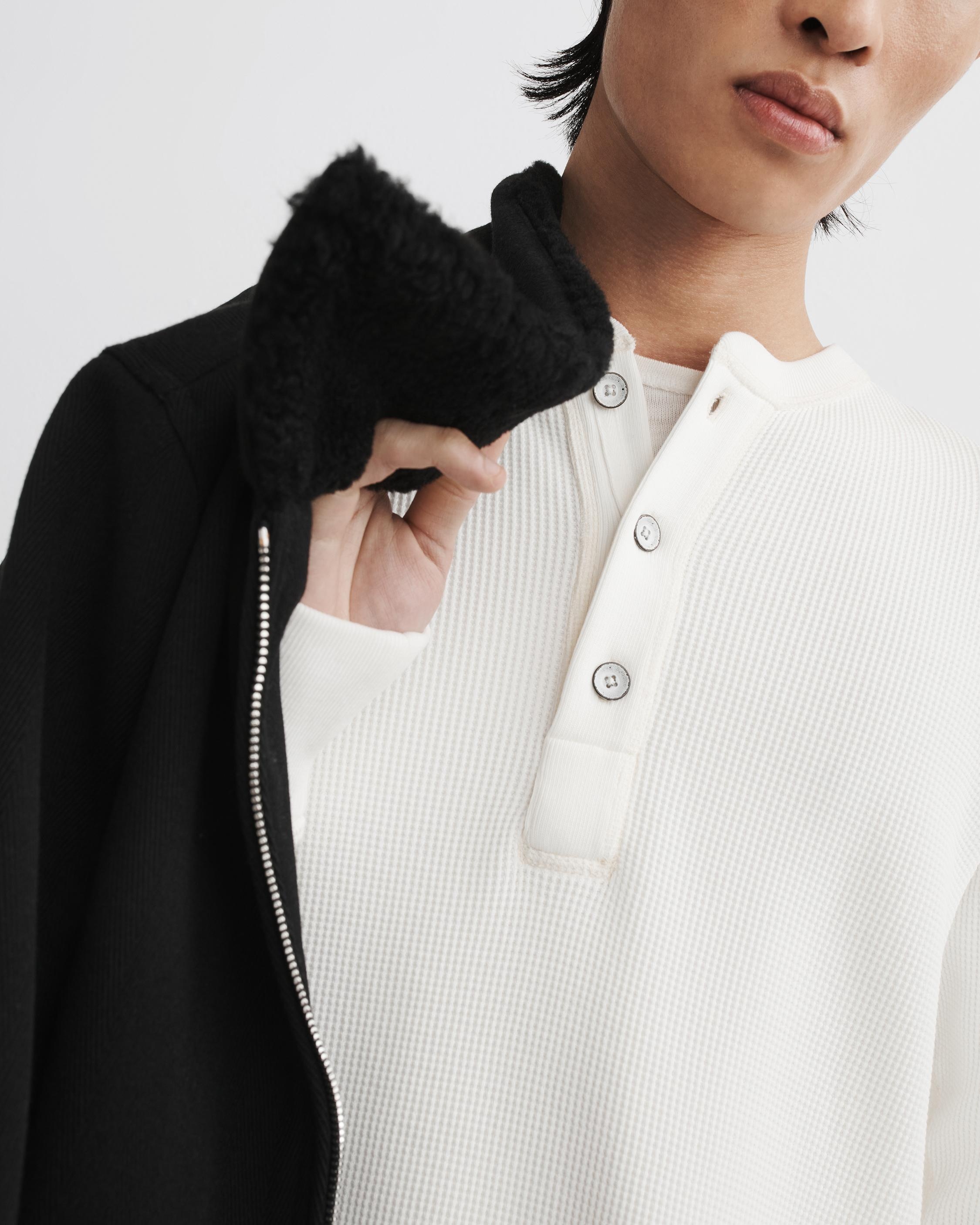 Garment Dyed Waffle Henley
Cotton Long Sleeve Shirt - 2