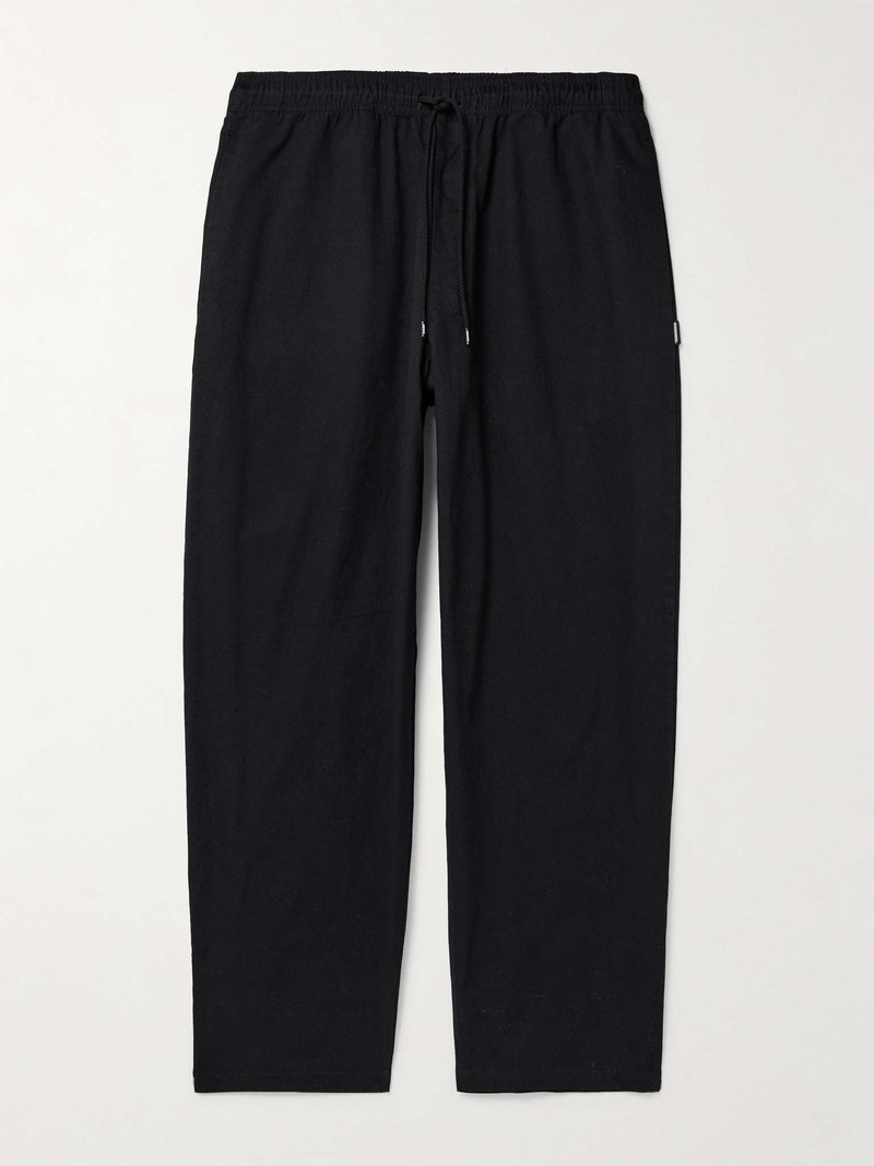 Easy Tapered Cotton-Twill Drawstring Trousers 1