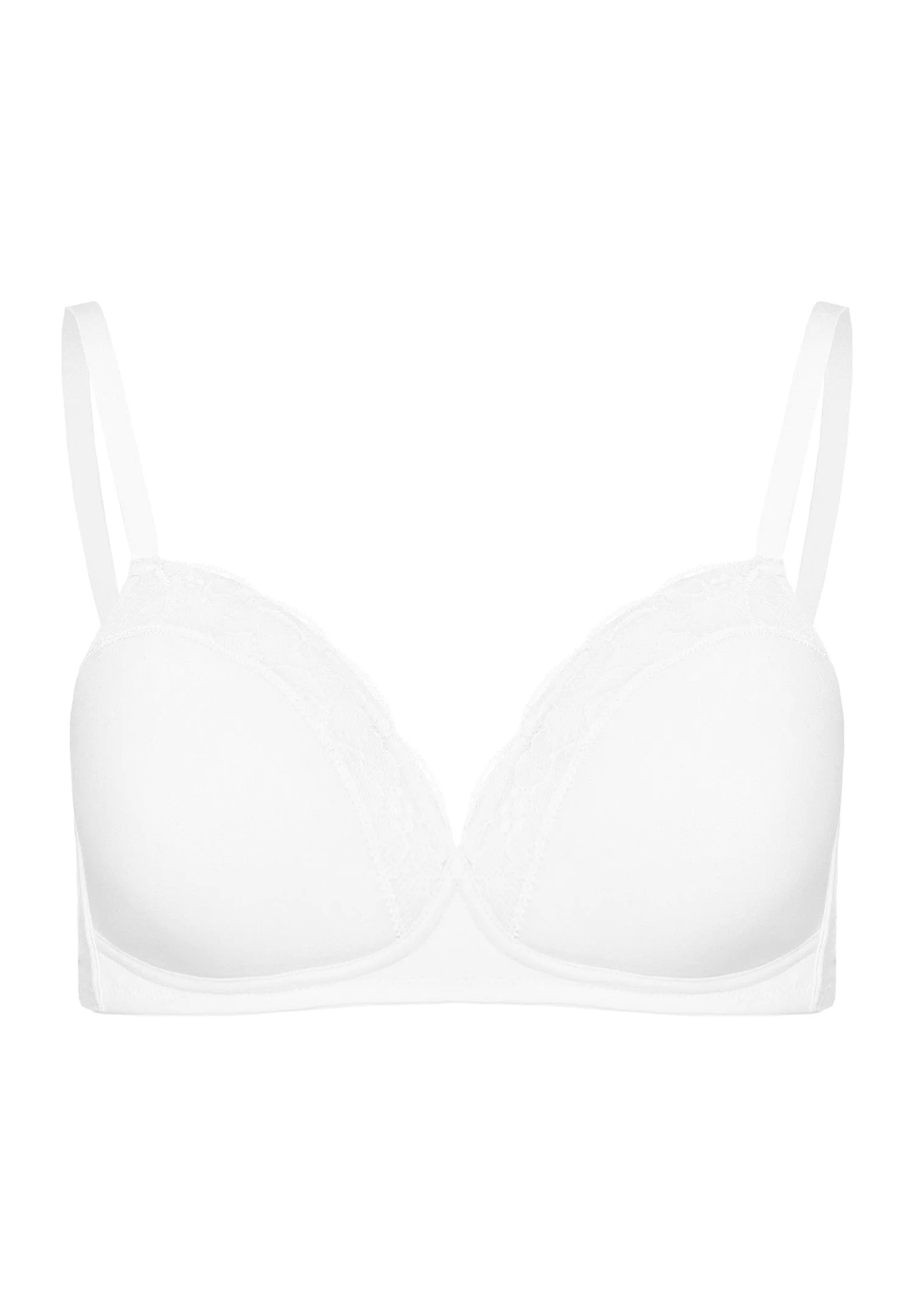 Cotton Lace Spacer Soft Cup Bra - 1