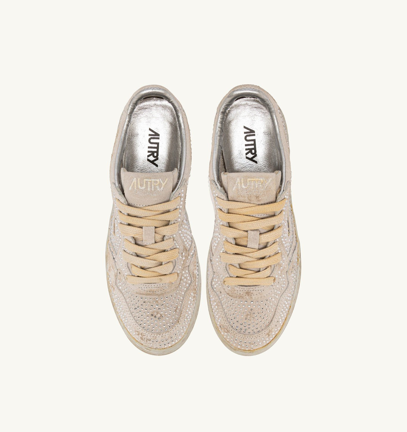 MEDALIST LOW 'CRYSTAL' MICRO RHINESTONES SNEAKERS WHITE - 5
