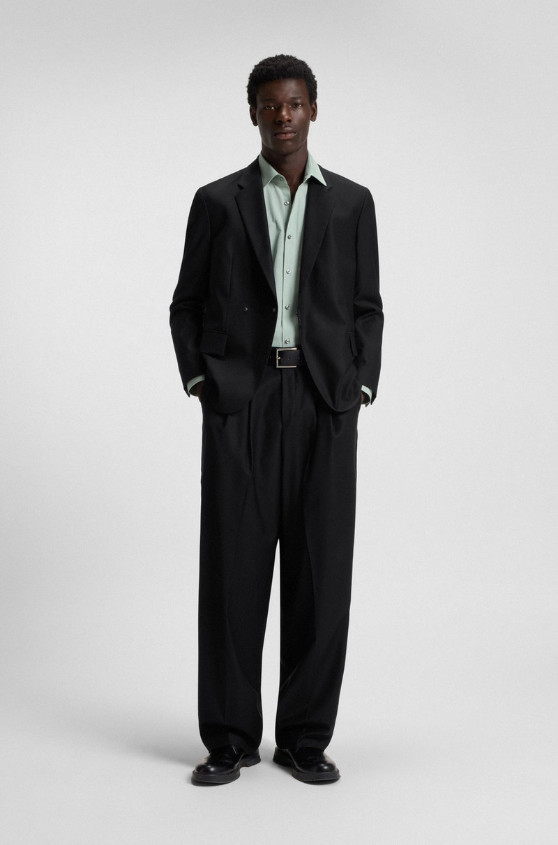 HUGO MODERN-FIT TROUSERS IN WOOL-BLEND TWILL outlook