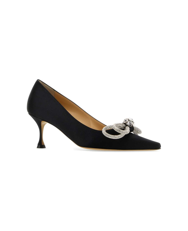 MACH & MACH Black Satin Pumps outlook