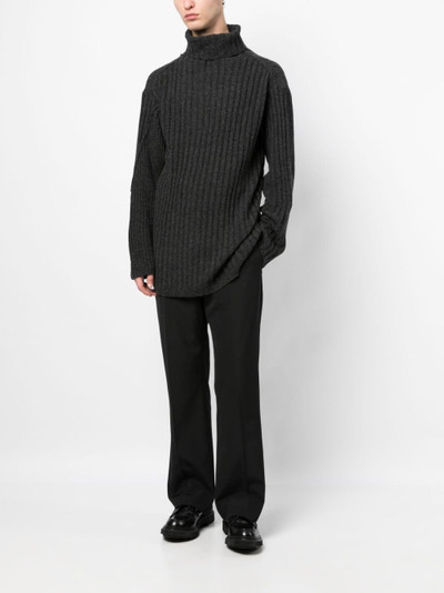 Yohji Yamamoto ribbed-knit roll-neck jumper outlook