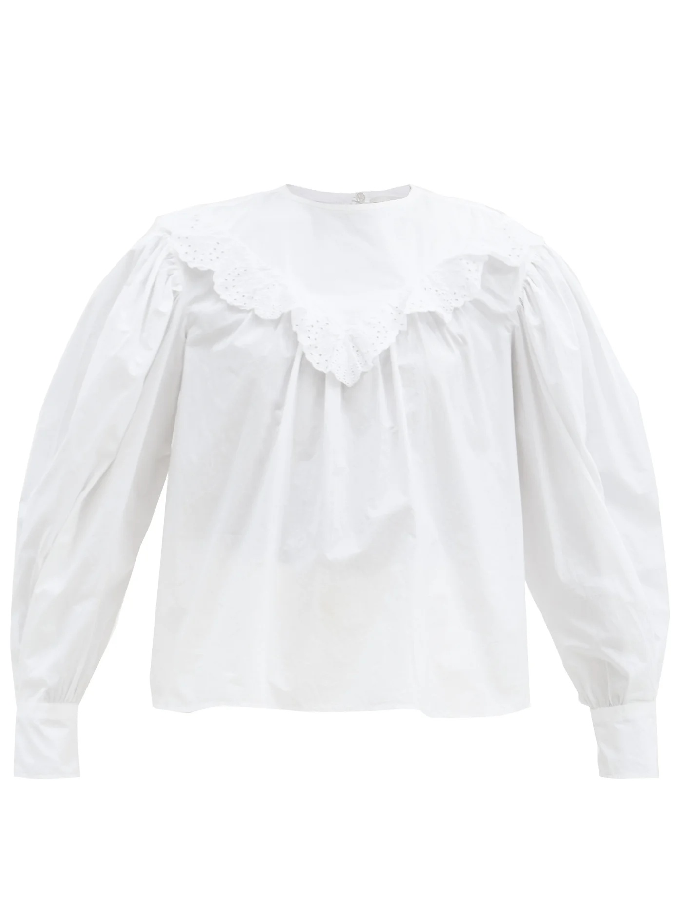 Ounissa broderie anglaise cotton-poplin blouse - 1