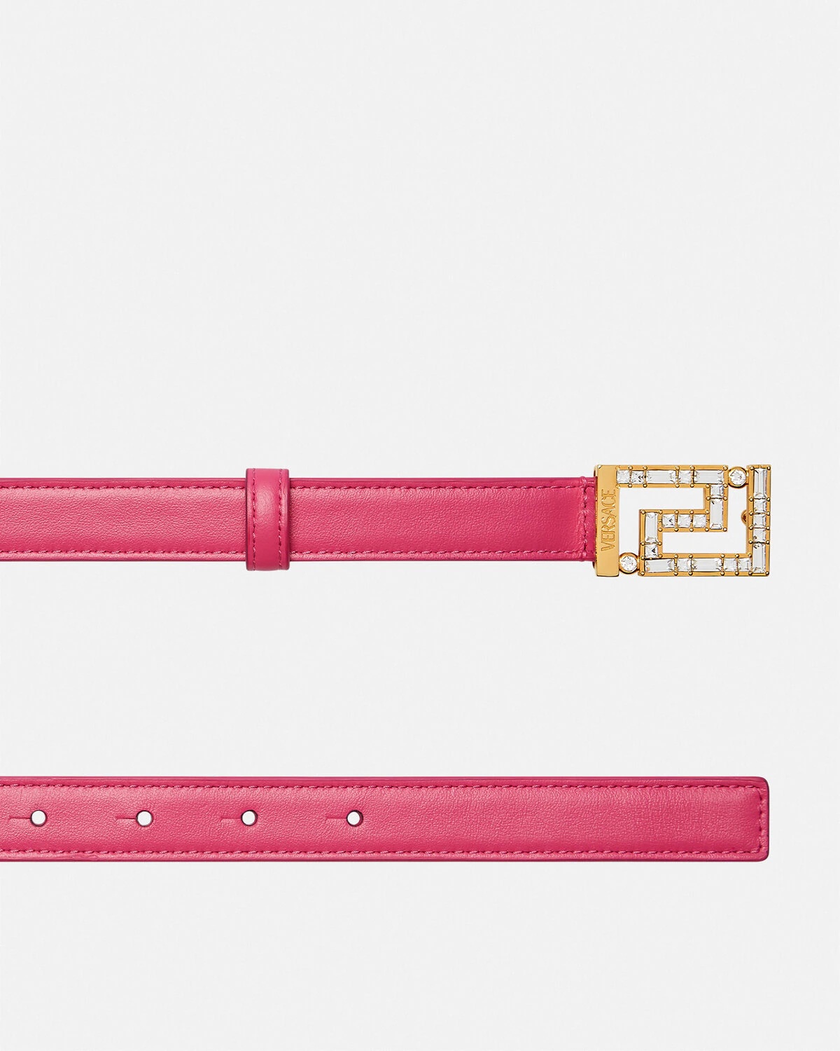 Crystal Greca Goddess Leather Belt - 2