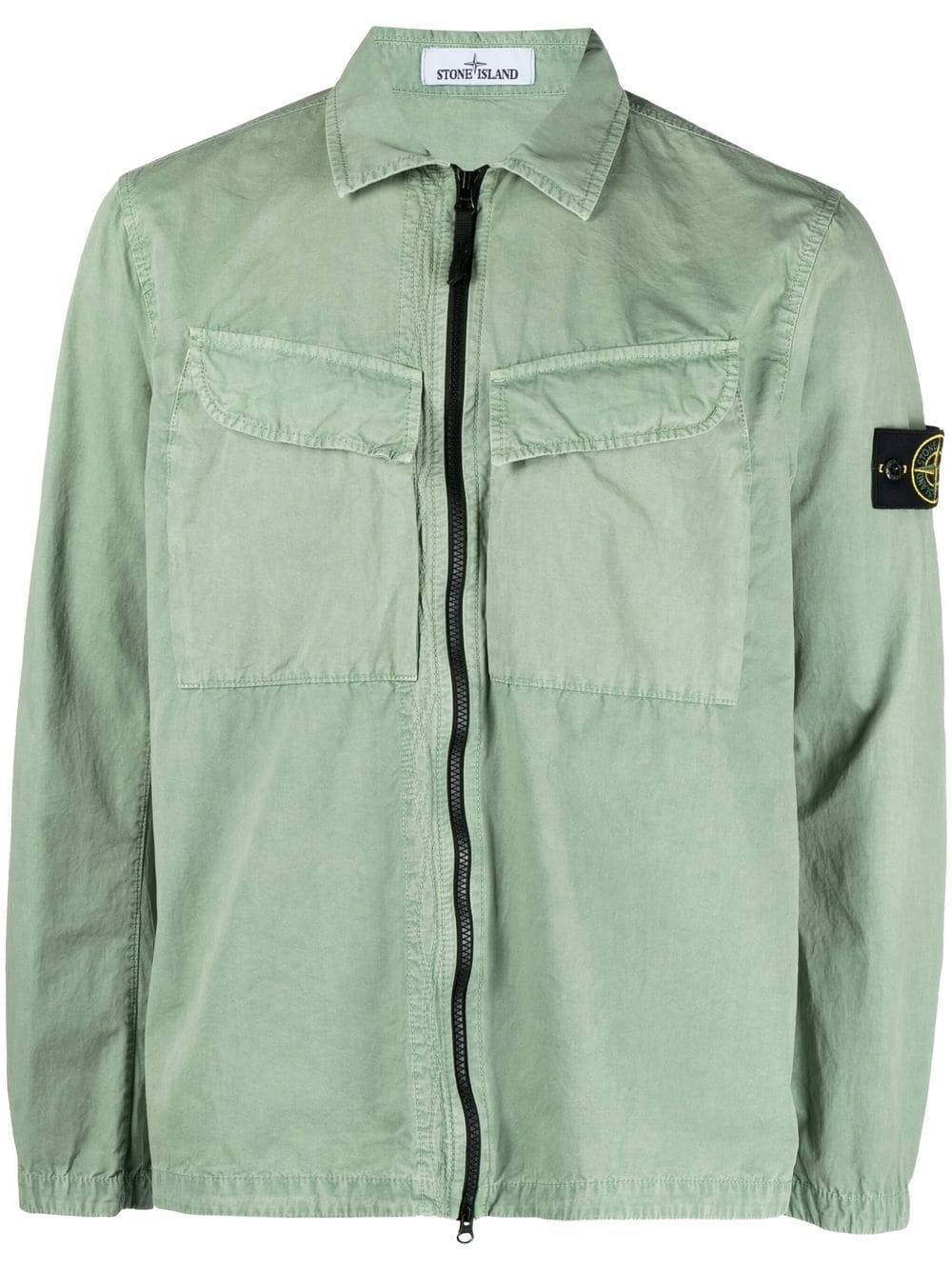 Compass-patch shirt jacket - 1