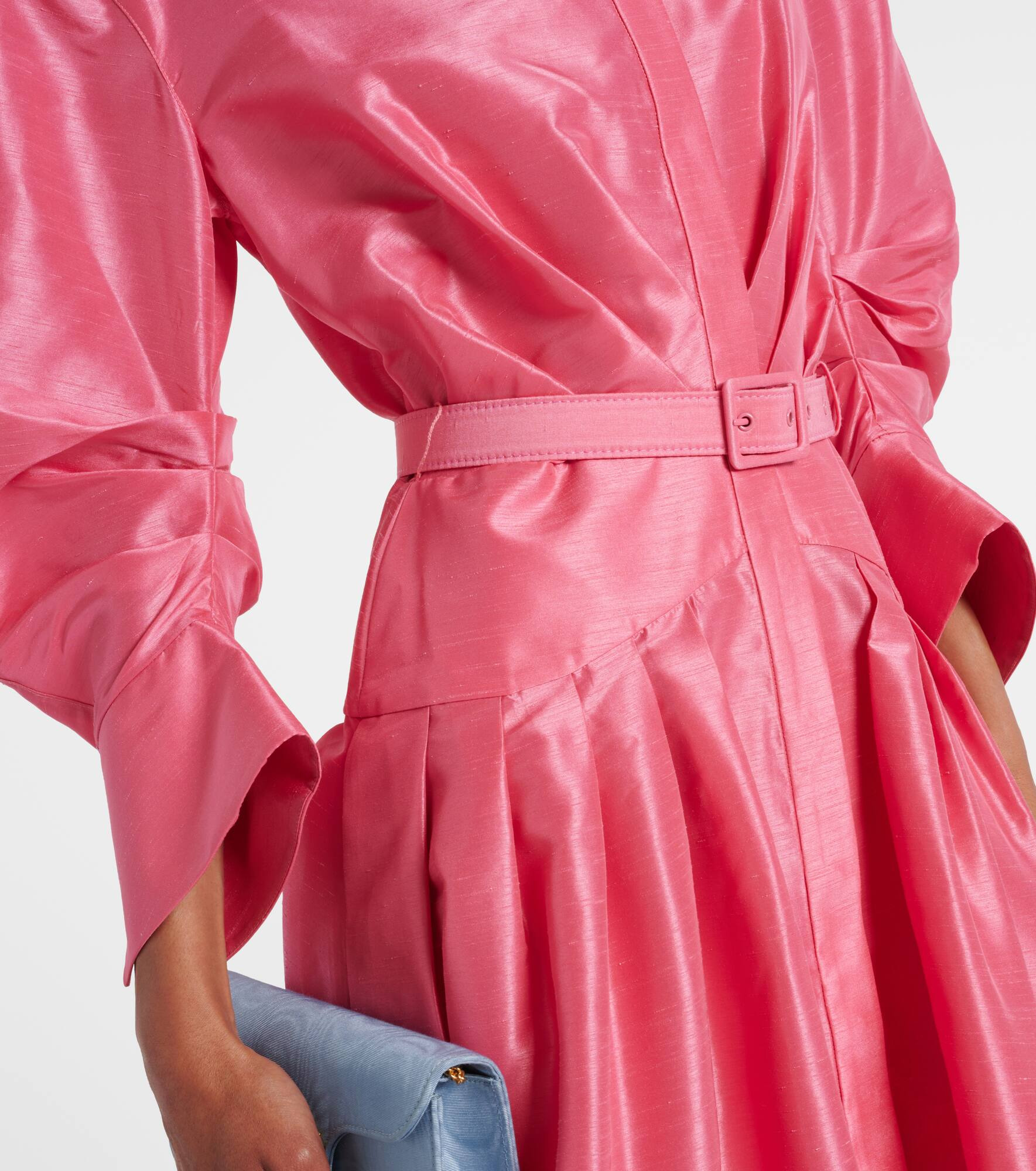 Maple belted gathered shirt dress - 5