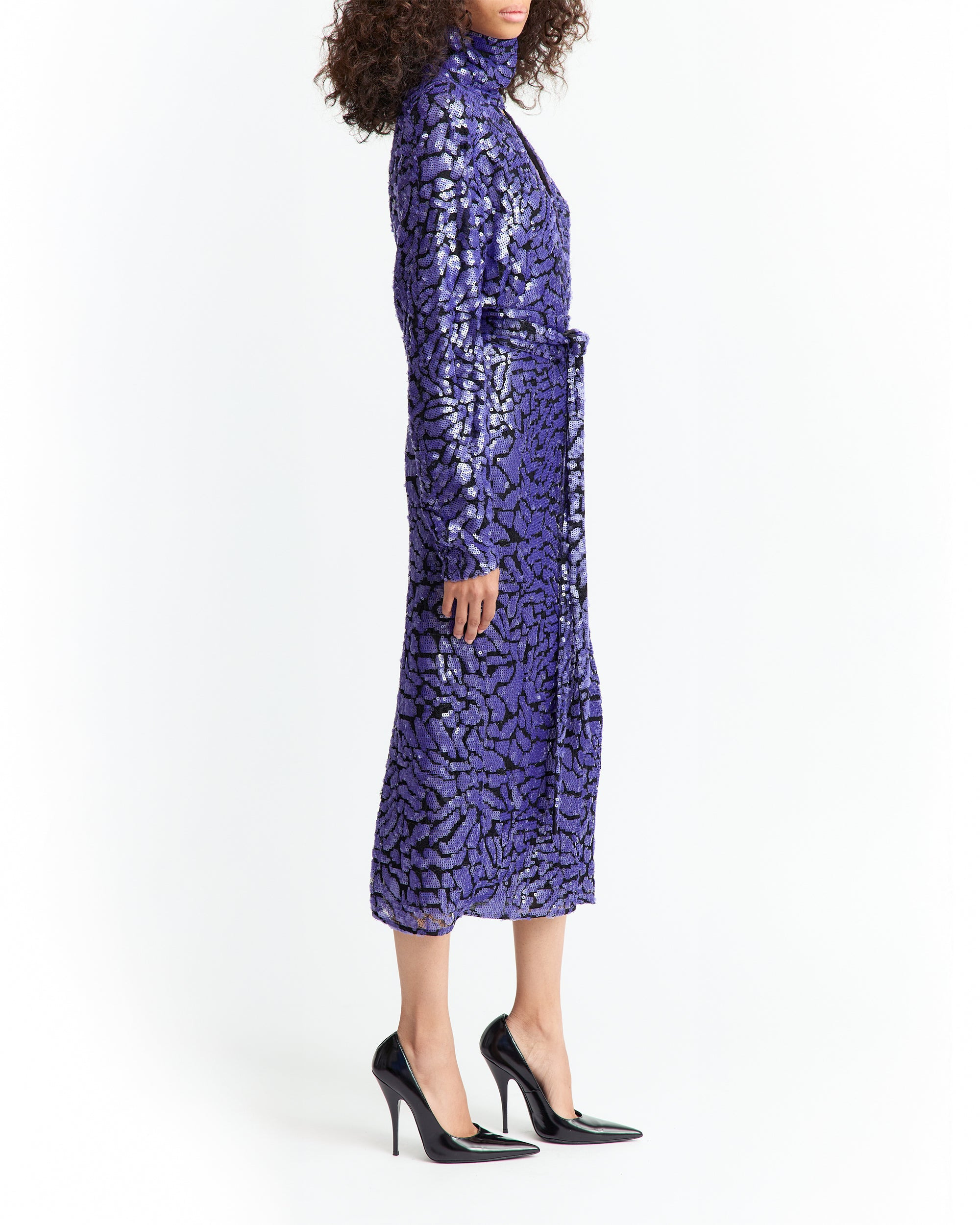 EPOLE MIDI DRESS IN LACE SEQUIN - 3