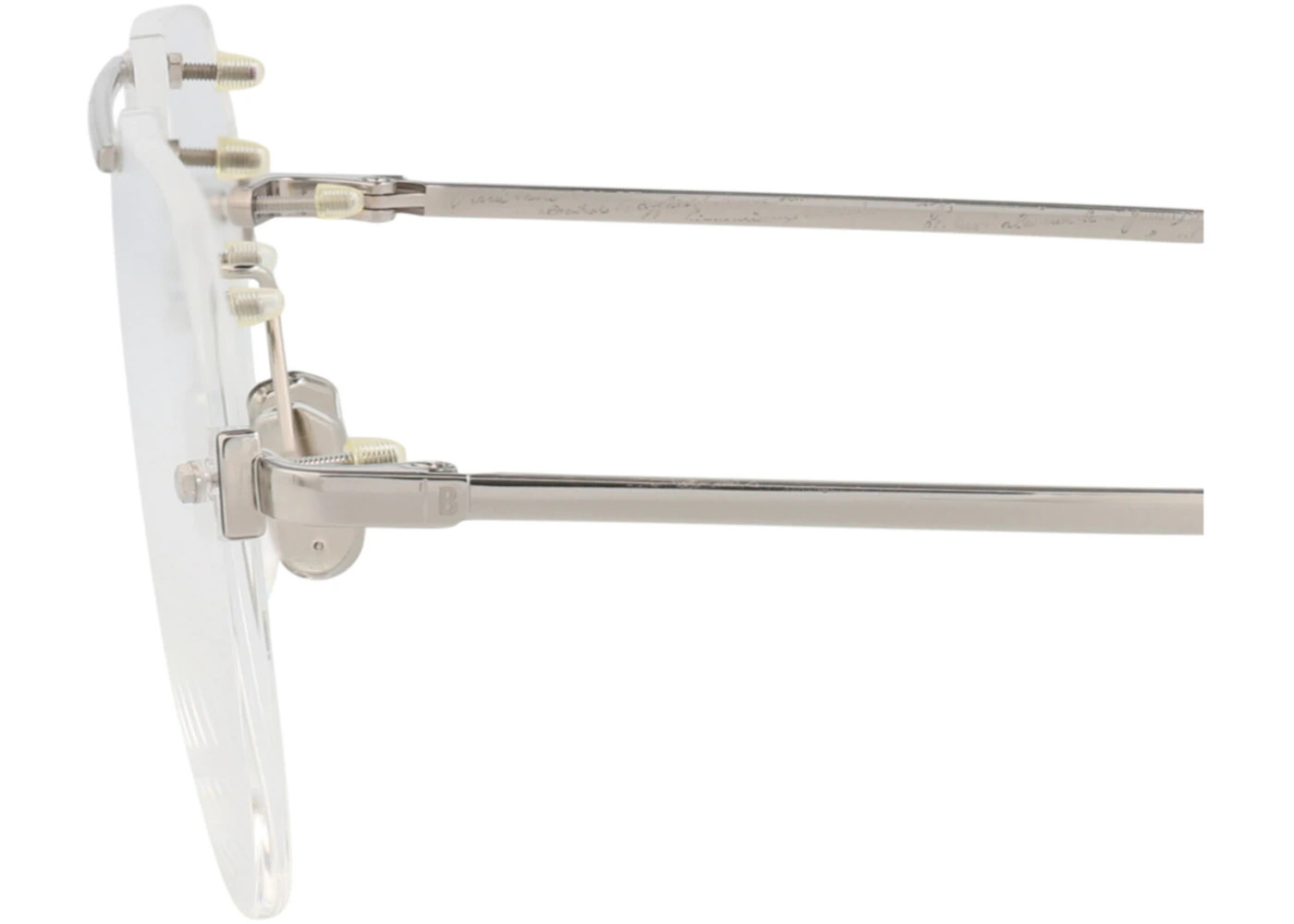 Berluti Aviator-Frame Titanium Optical Frames Palladium Palladium Transparent (BL50017U-58-016) - 4