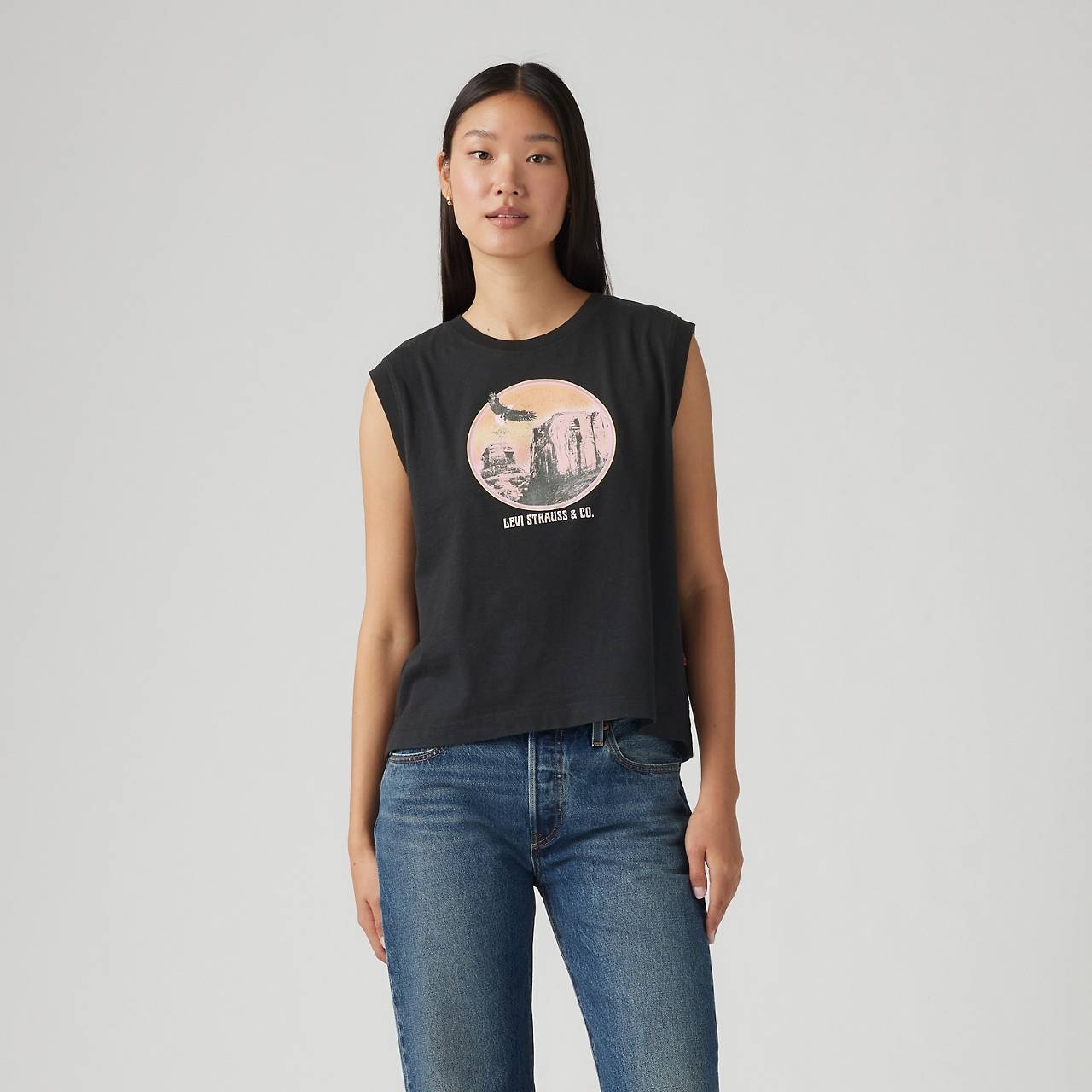 GRAPHIC BOXY TANK TOP - 1