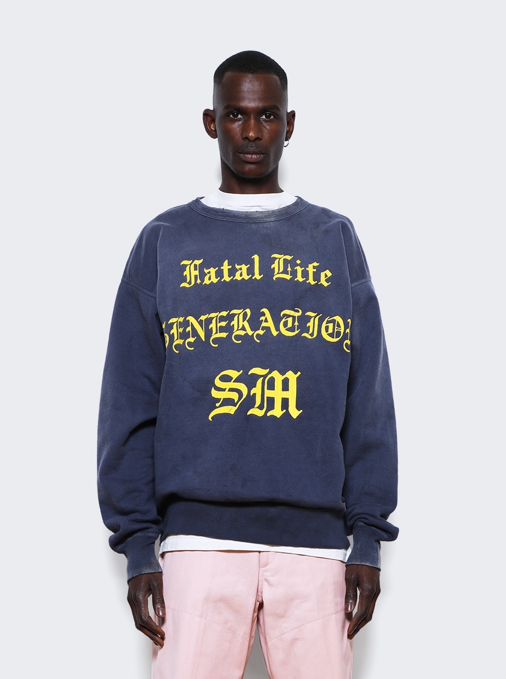 Fatal Life Crewneck Pullover Navy - 3