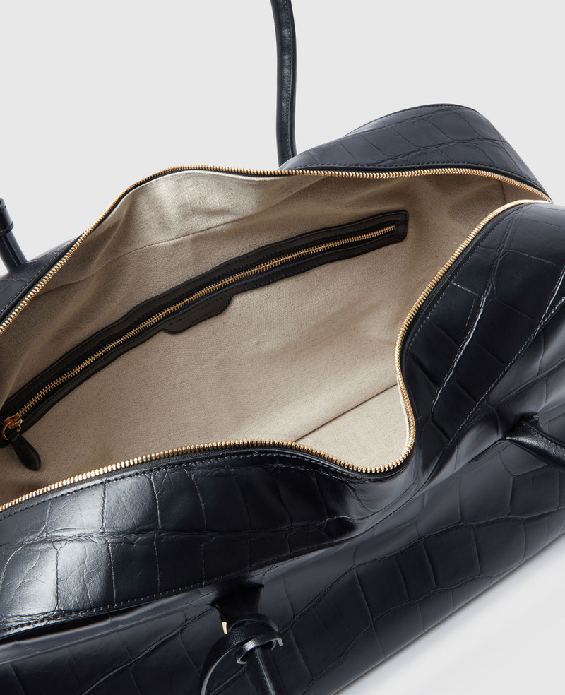 Stella McCartney Ryder Crocodile-Embossed Weekender Bag outlook