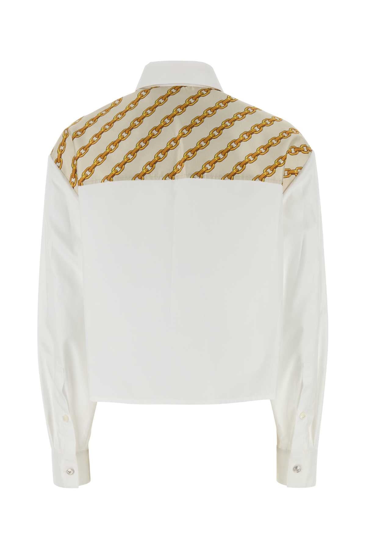 Versace Women White Poplin Shirt - 2