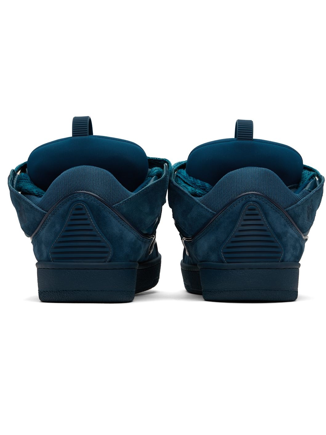 Blue Curb Leather Sneakers - 2