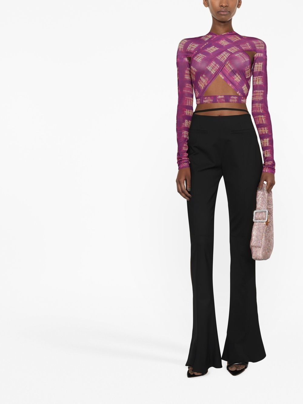 crossover-strap crop top - 2