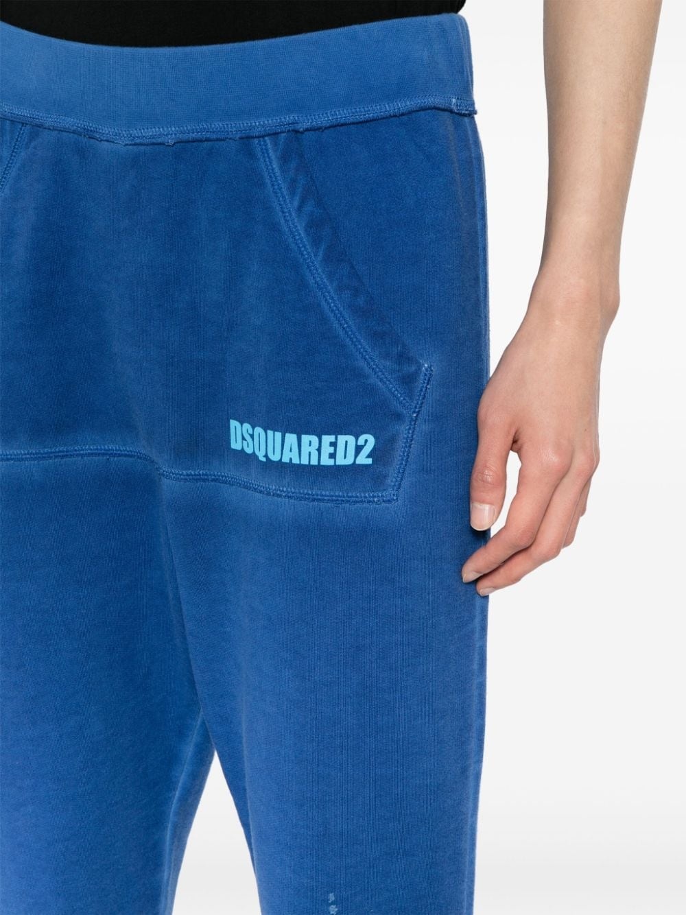 logo-print cotton track pants - 5