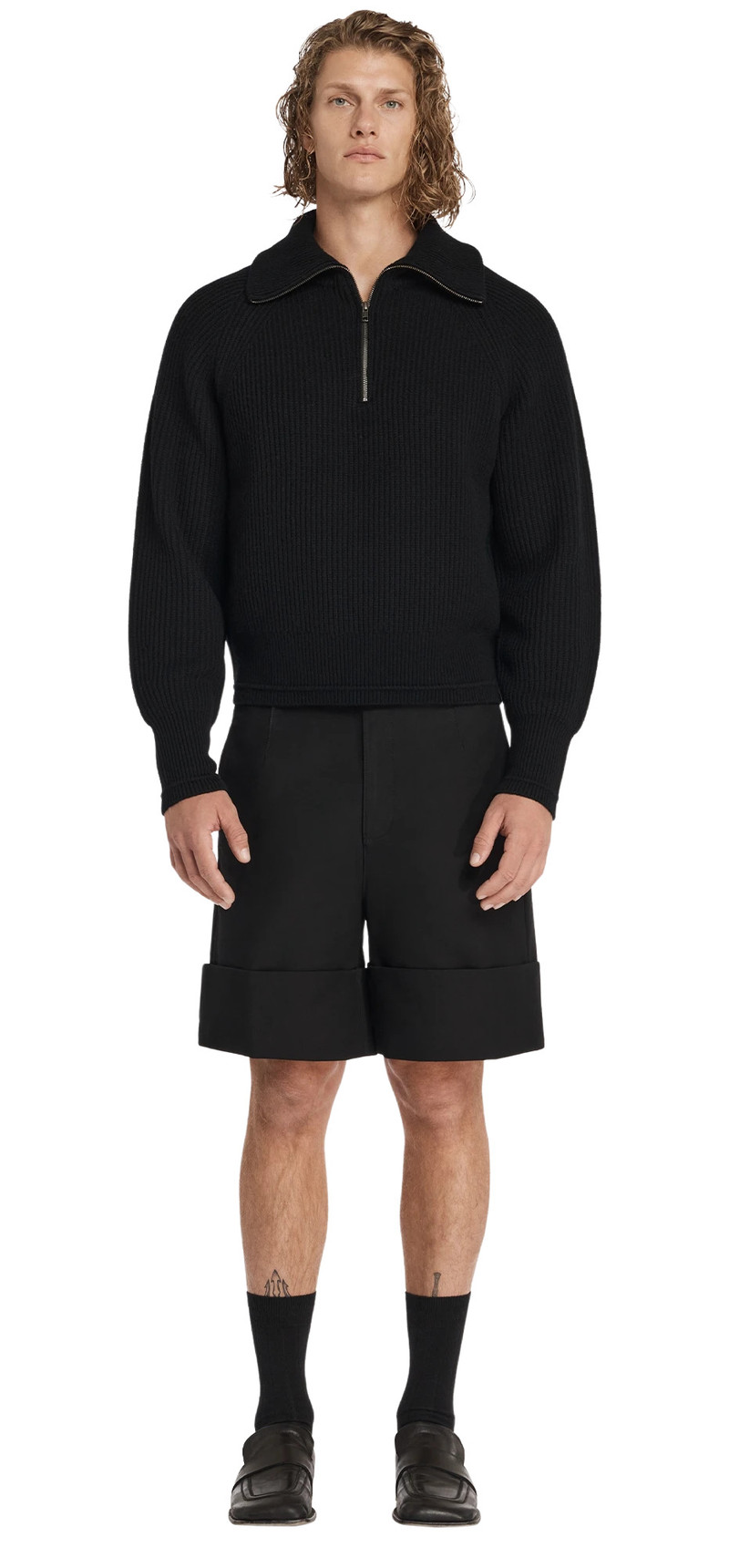 entire studios BLIMP QUARTER ZIP BLACK outlook