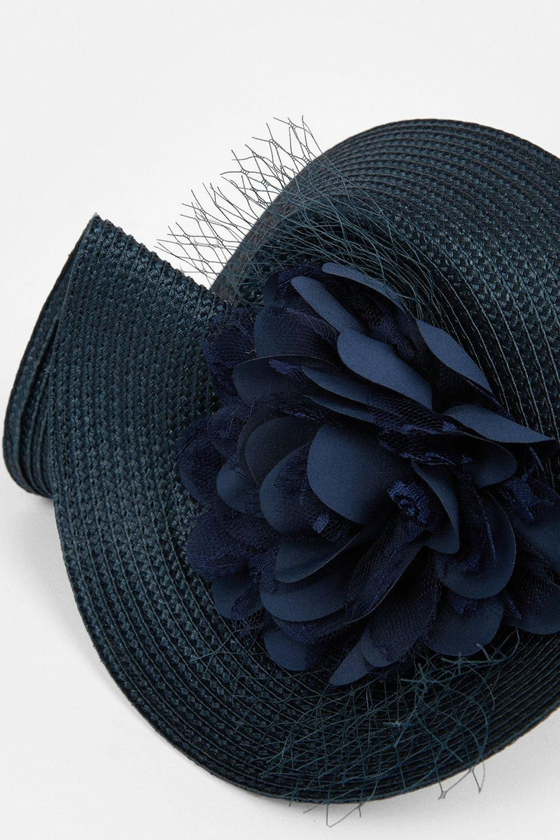 Asymmetric Flower & Feather Fascinator 3