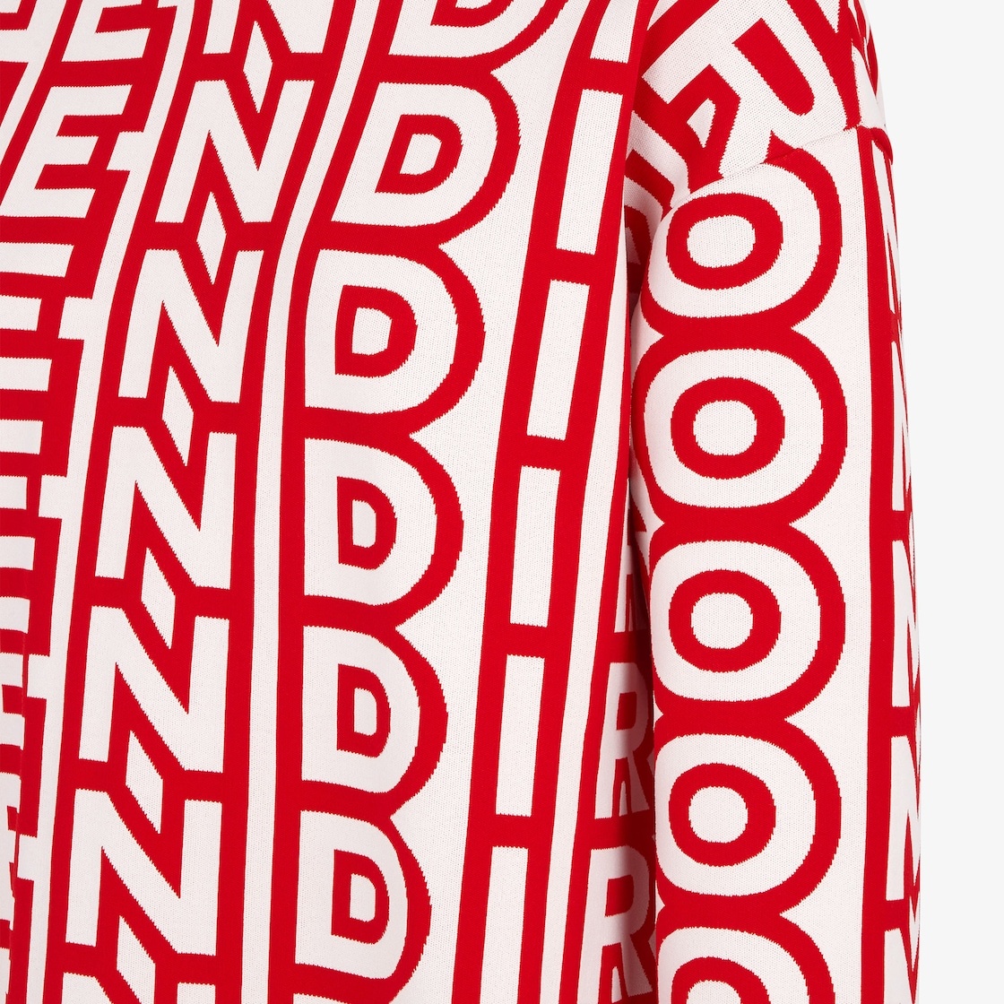 Sweater made in a white and red viscose knit. The Fendi logo is reinterpreted by Marc Jacobs in an a - 3
