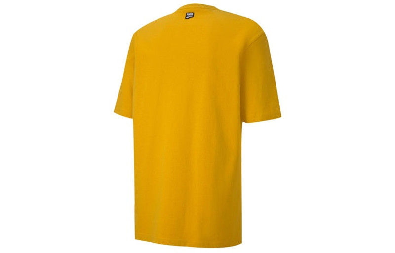 PUMA PUMA Downtown Classical Logo Short Sleeve TEE Men Gold 597348-25 outlook