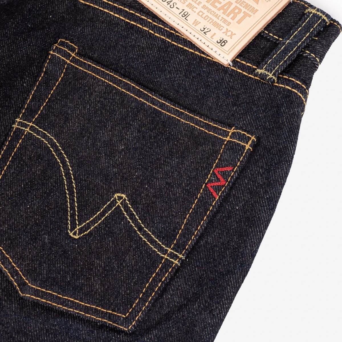 IH-634S-19L 19oz Left Hand Twill Selvedge Denim Straight Cut Jeans - Indigo - 8